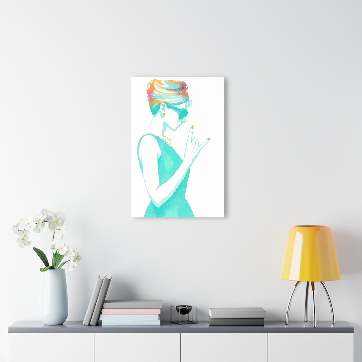 Chic Acrylic Wall Art Print, Modern Home Decor, French Cleat Hanging, Feminine Decor, Gift for Her, Fashion Illustration