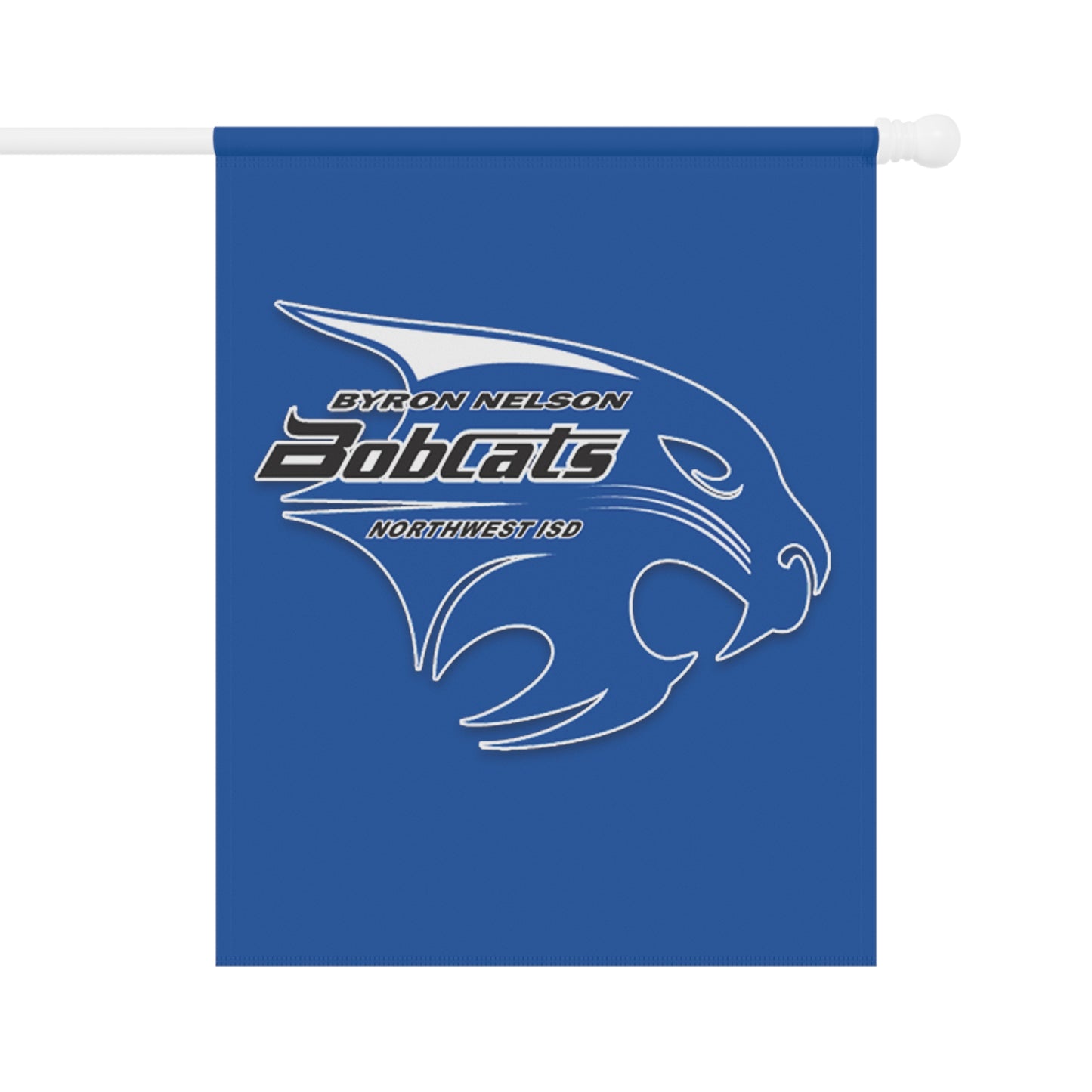 Byron Nelson Bobcats NWISD Flag or Banner two options to show your Keller Charger team spirit available in 2 sizes.