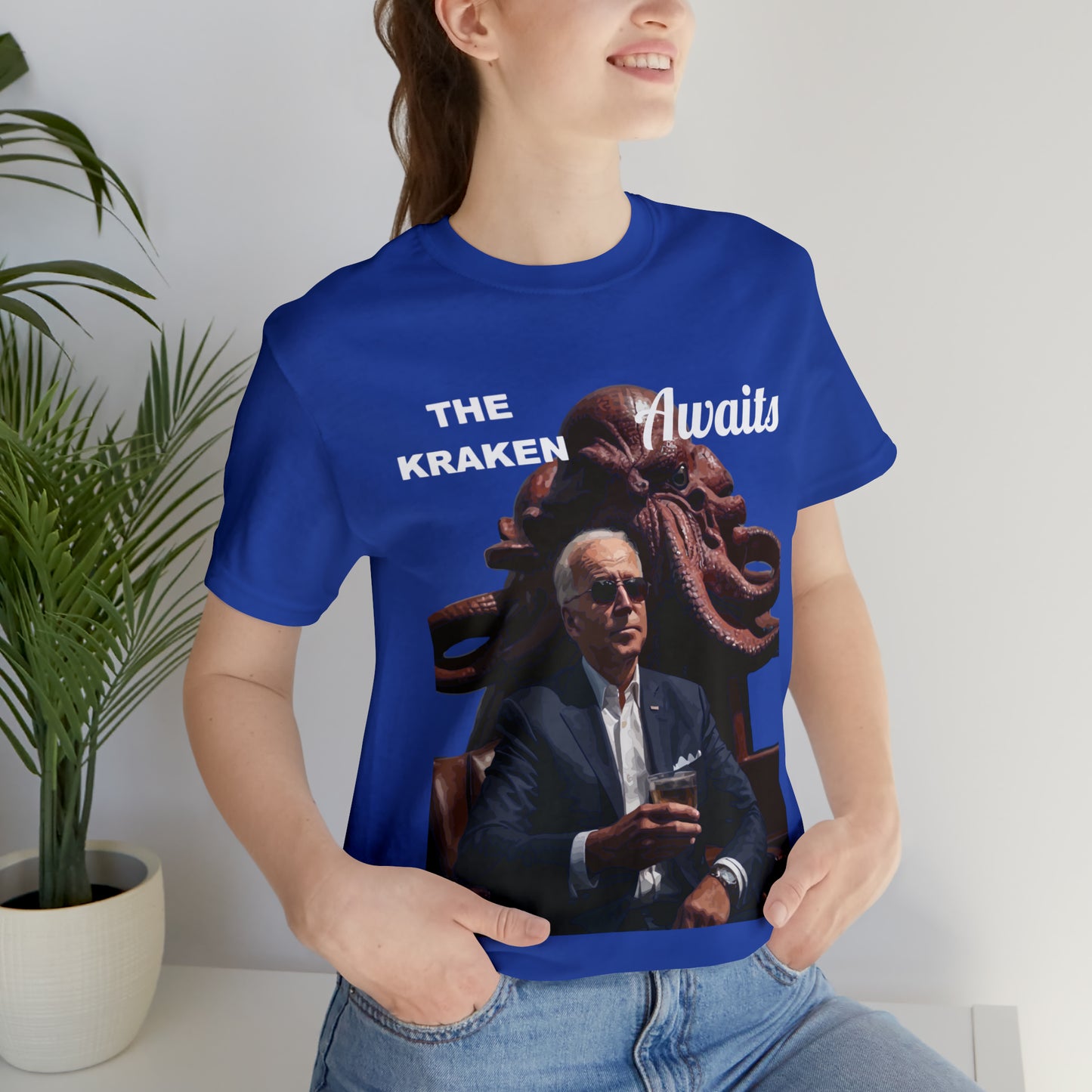 The Kraken Awaits Joe Biden tee shirt Unisex Jersey Short Sleeve Tee Powell release joe biden voter fraud trump t-shirt