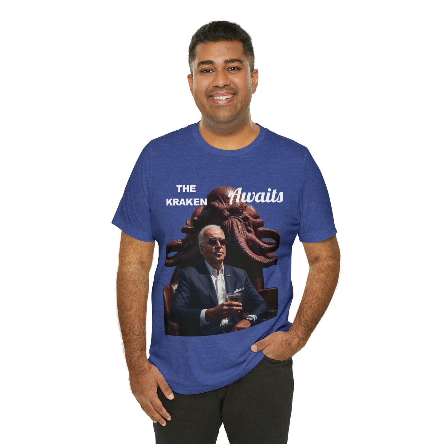 The Kraken Awaits Joe Biden tee shirt Unisex Jersey Short Sleeve Tee Powell release joe biden voter fraud trump t-shirt