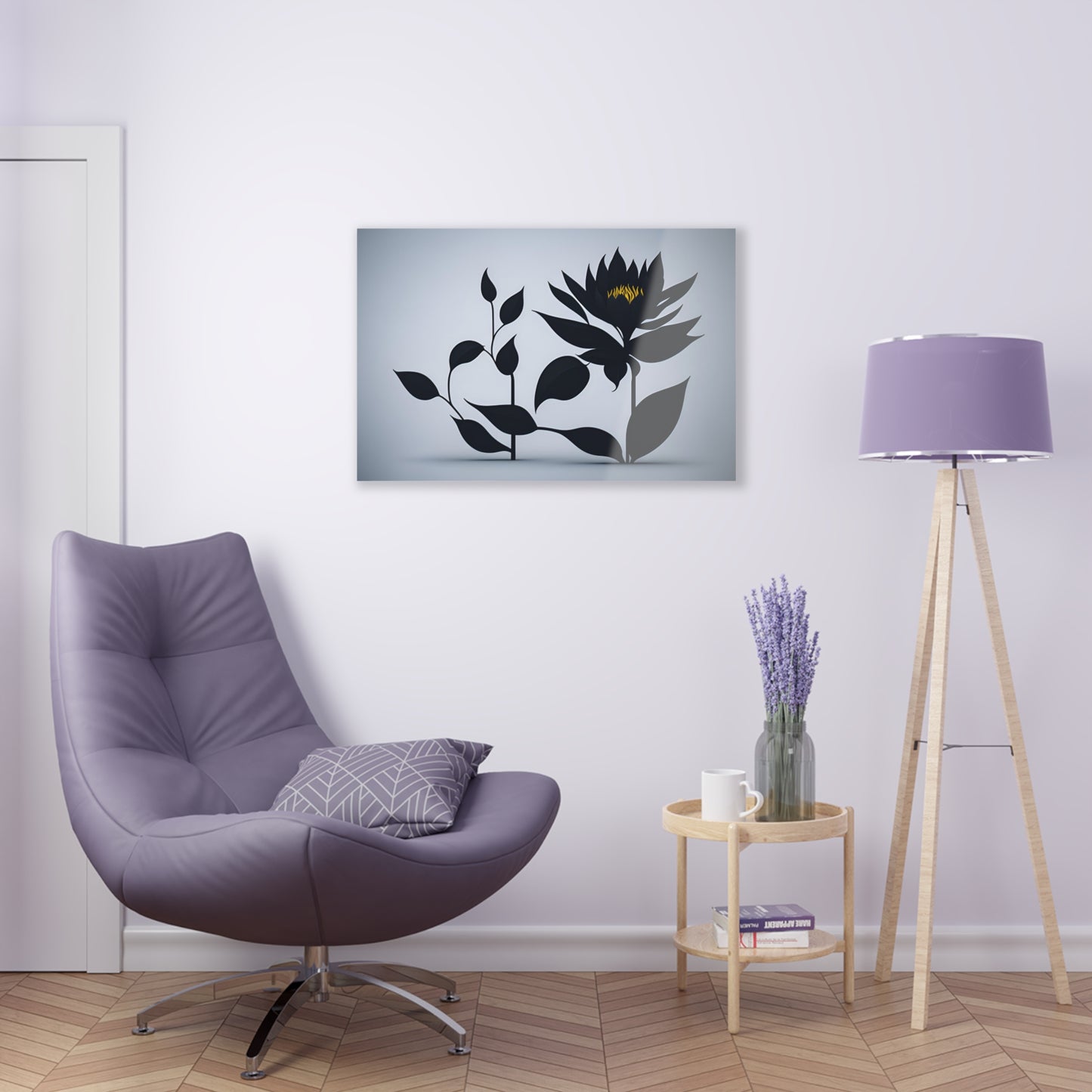 Dark Flower Acrylic Wall art Collection of Wall Art Panels portraying dark flowers with a gothic theme for those dark art lovers 2/6