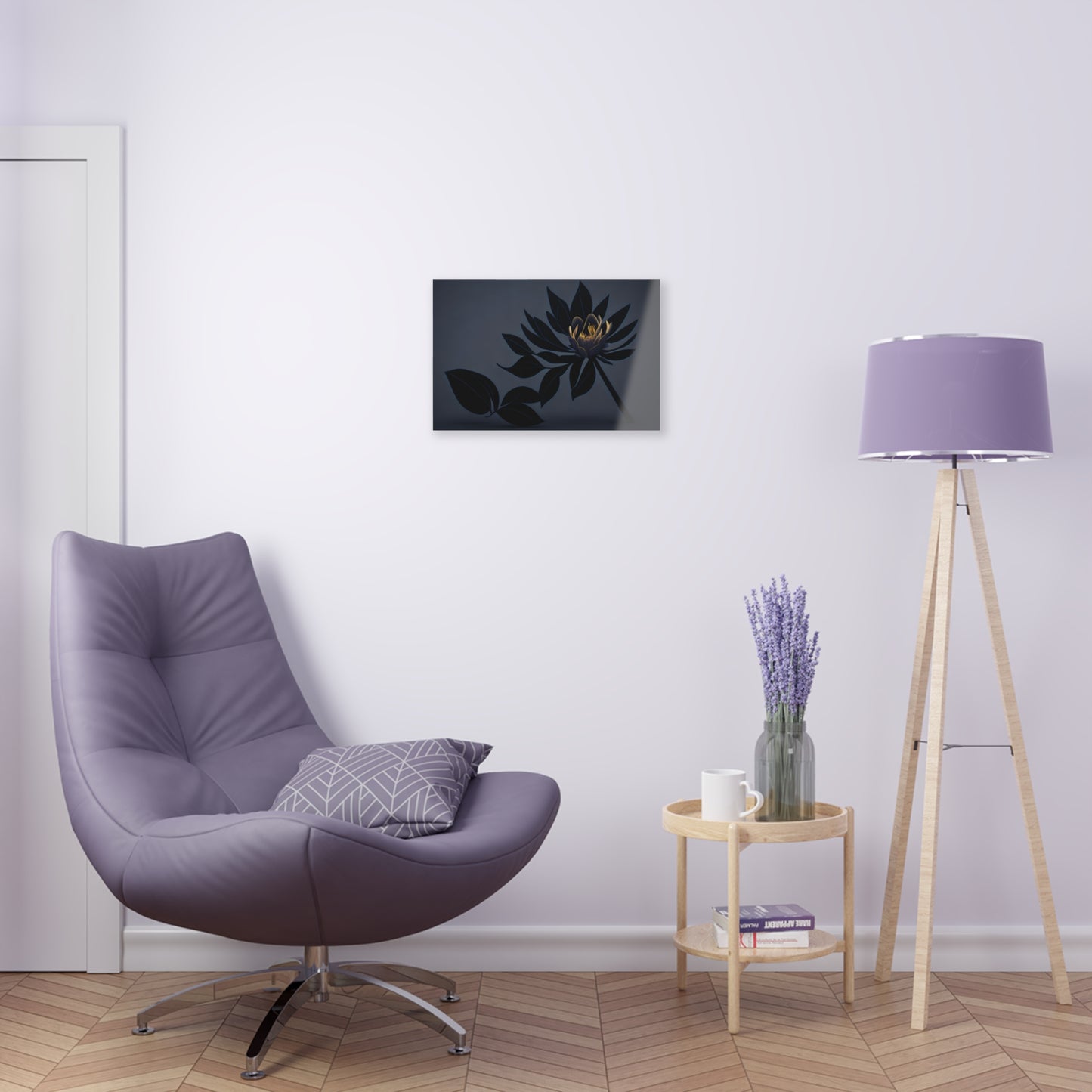 Dark Flower Acrylic Wall art Collection of Wall Art Panels portraying dark flowers with a gothic theme for those dark art lovers 1/6