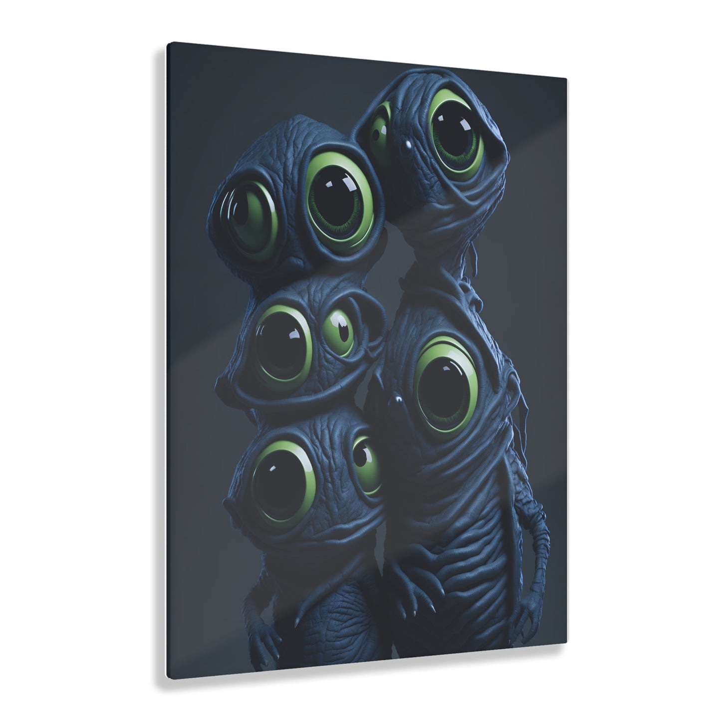 Besties in space Acrylic alien Wall Art Panels for best friends as gifts or for the kids room design v3