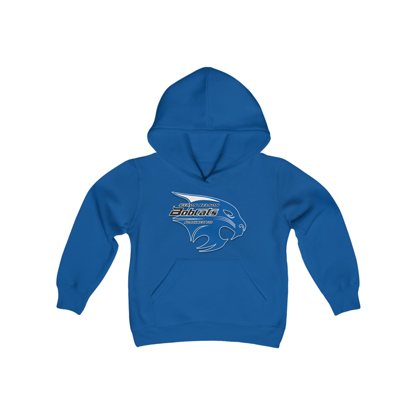 Byron Nelson Bobcats NWISD Youth Heavy Blend Hooded Sweatshirt available in 9 colors