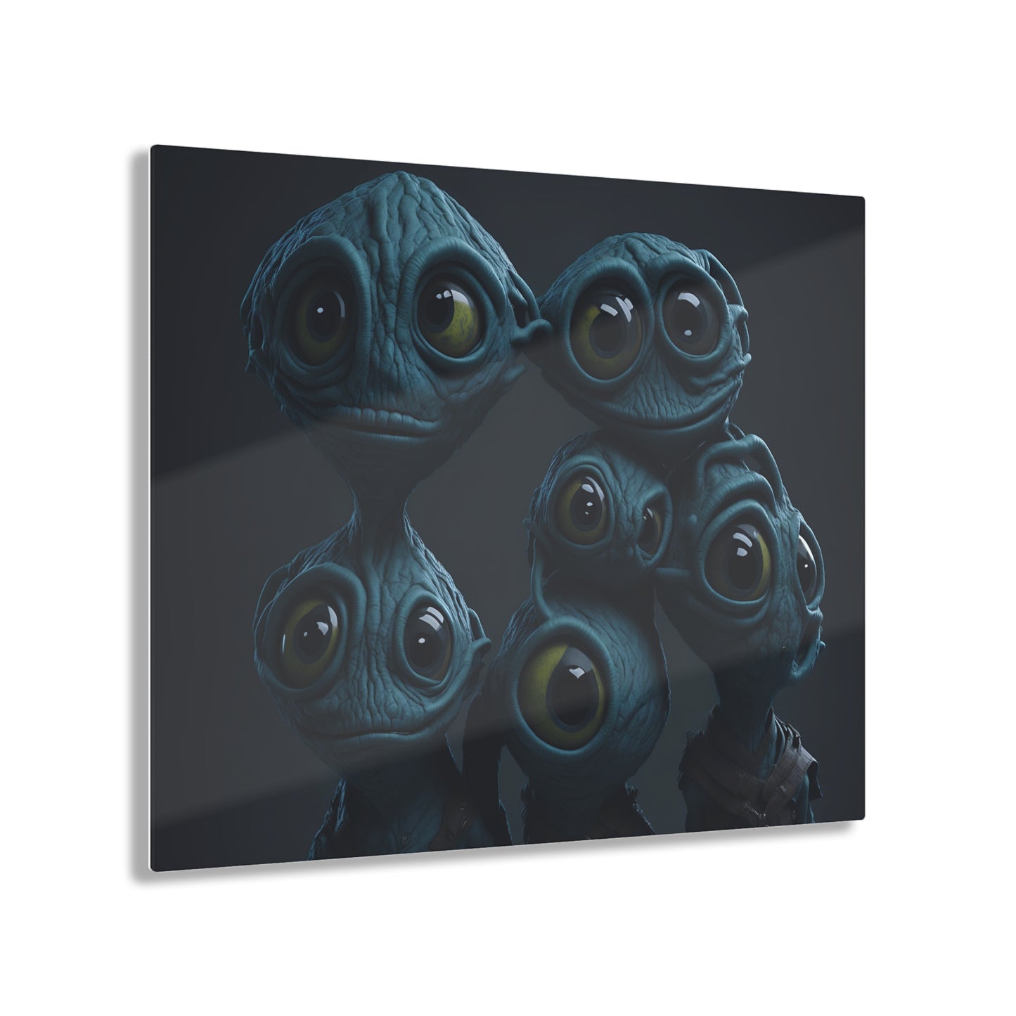 Besties in space Acrylic alien Wall Art Panels for best friends as gifts or for the kids room design v6