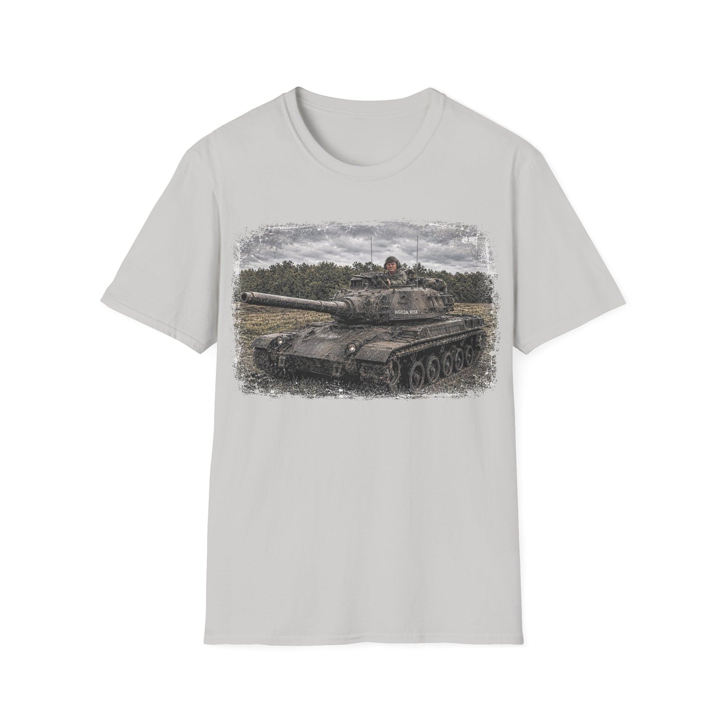 Tank Illustration T-Shirt — Vintage Battle Tank Graphic Tee for Military Enthusiasts