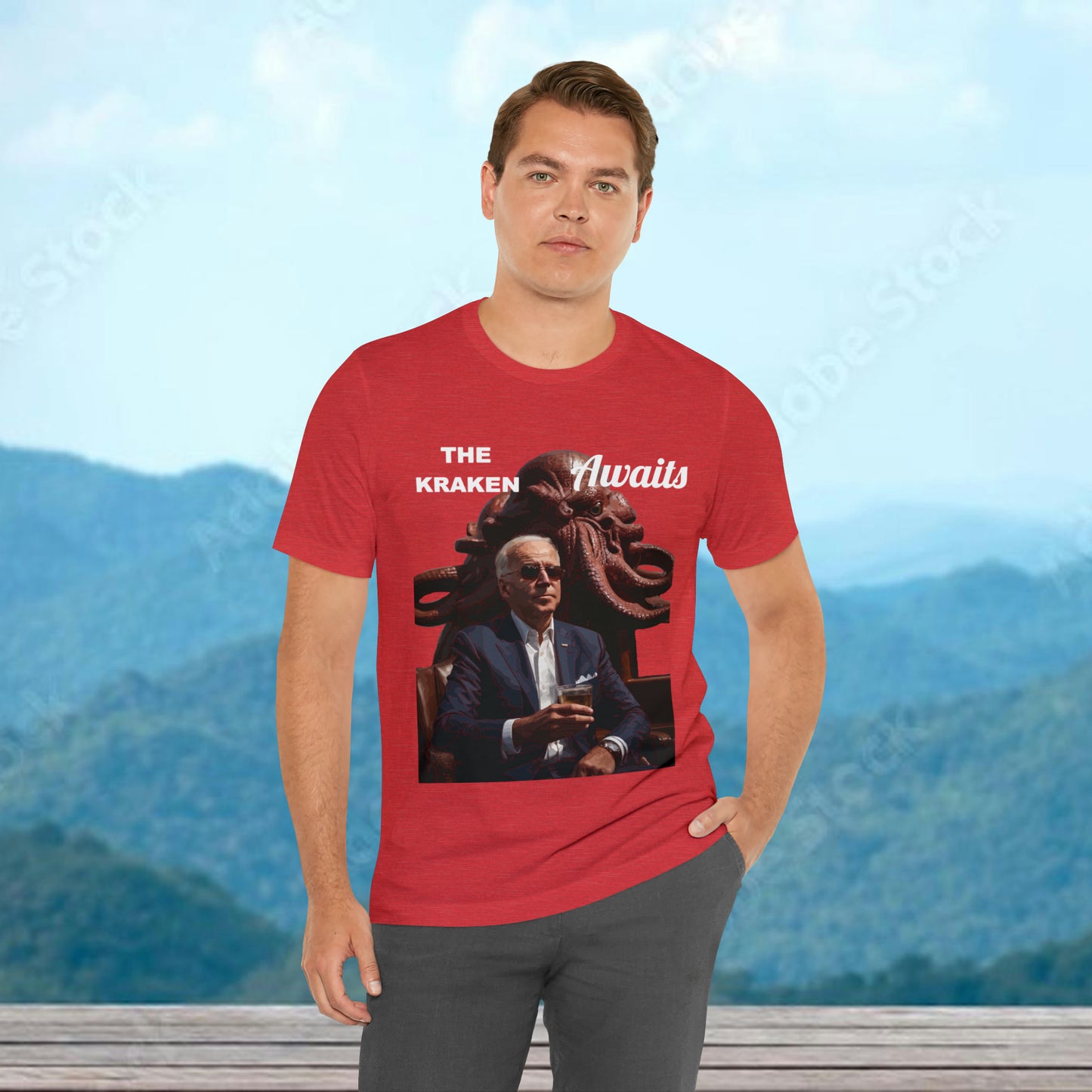 The Kraken Awaits Joe Biden tee shirt Unisex Jersey Short Sleeve Tee Powell release joe biden voter fraud trump t-shirt