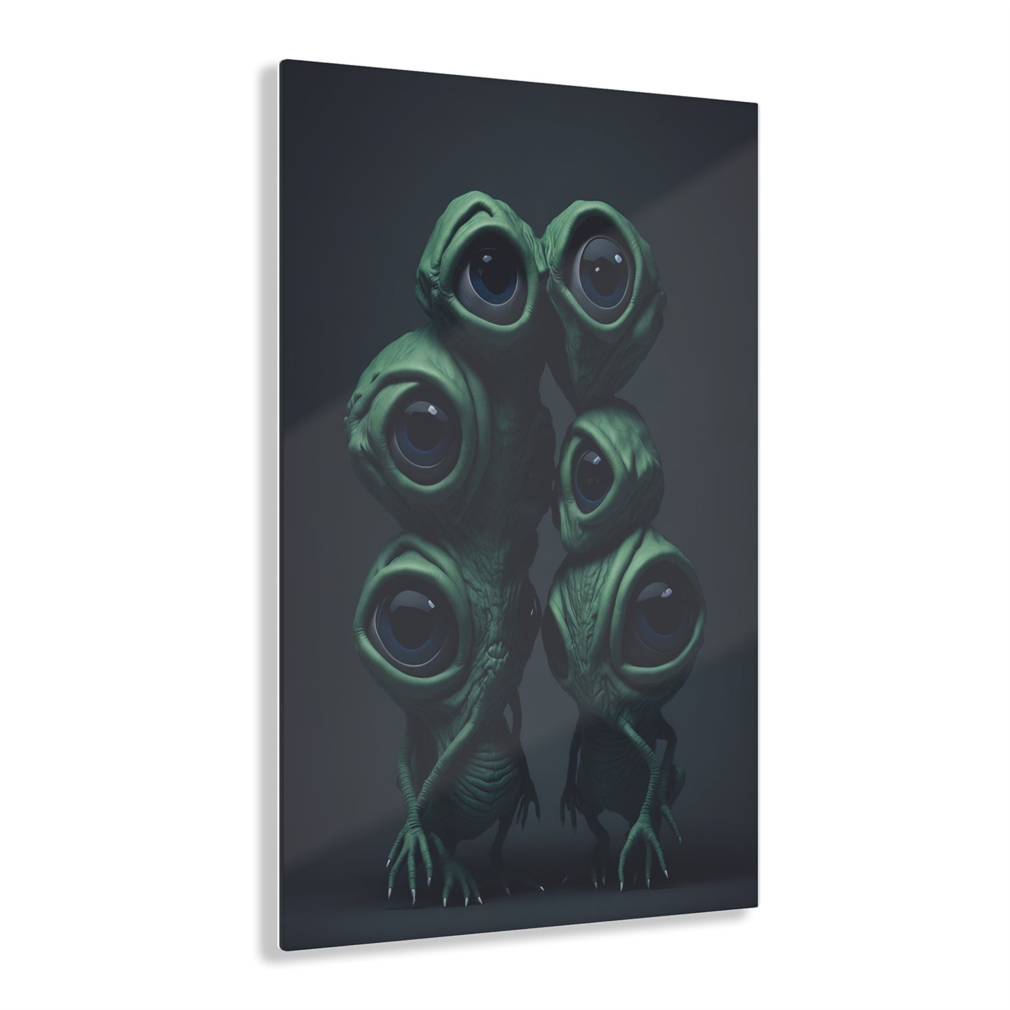 Besties in space Acrylic alien Wall Art Panels for best friends as gifts or for the kids room design v2