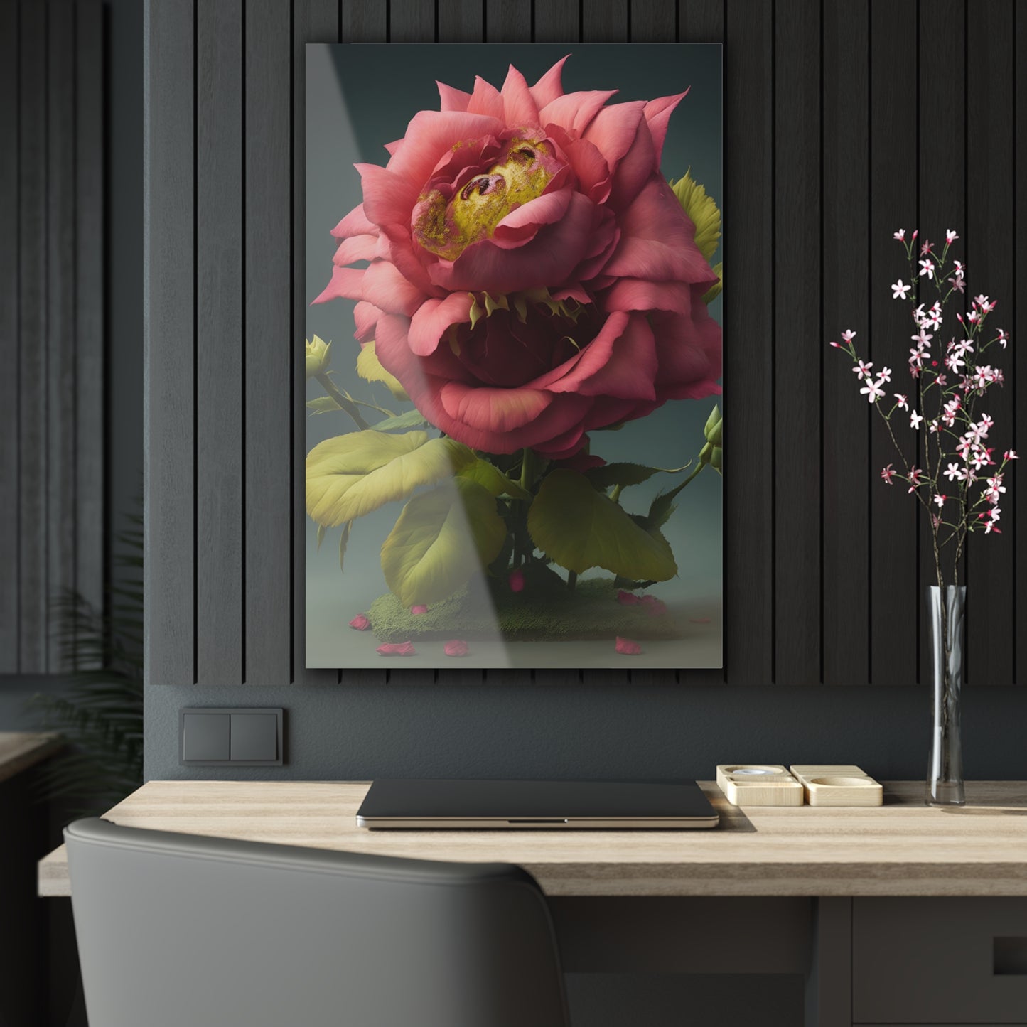 Monster Flower Art Panels for the kids room acrylic wall Art for the playroom or collectable monsters art 8/10