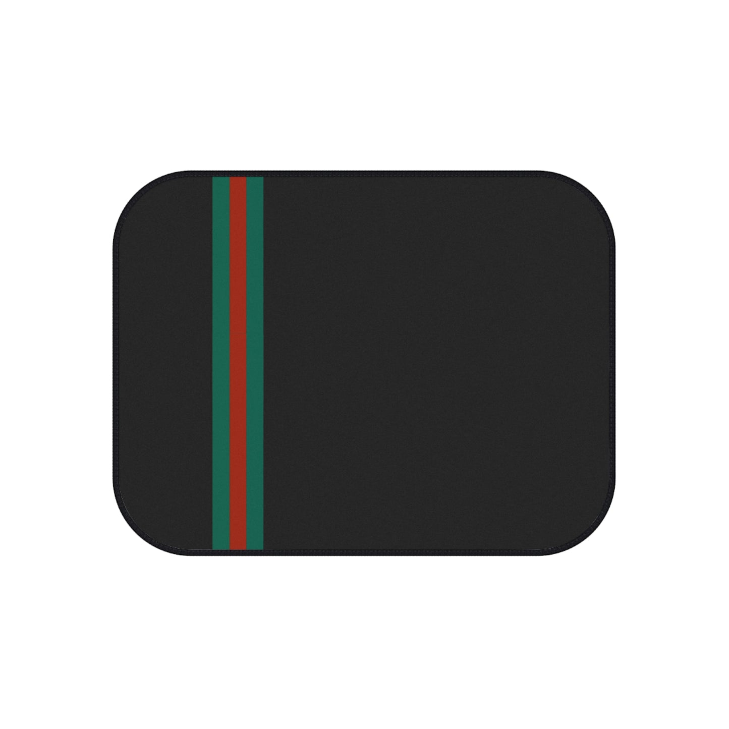 green and red Car Mats set of 4 car mats with green and red racing stripes