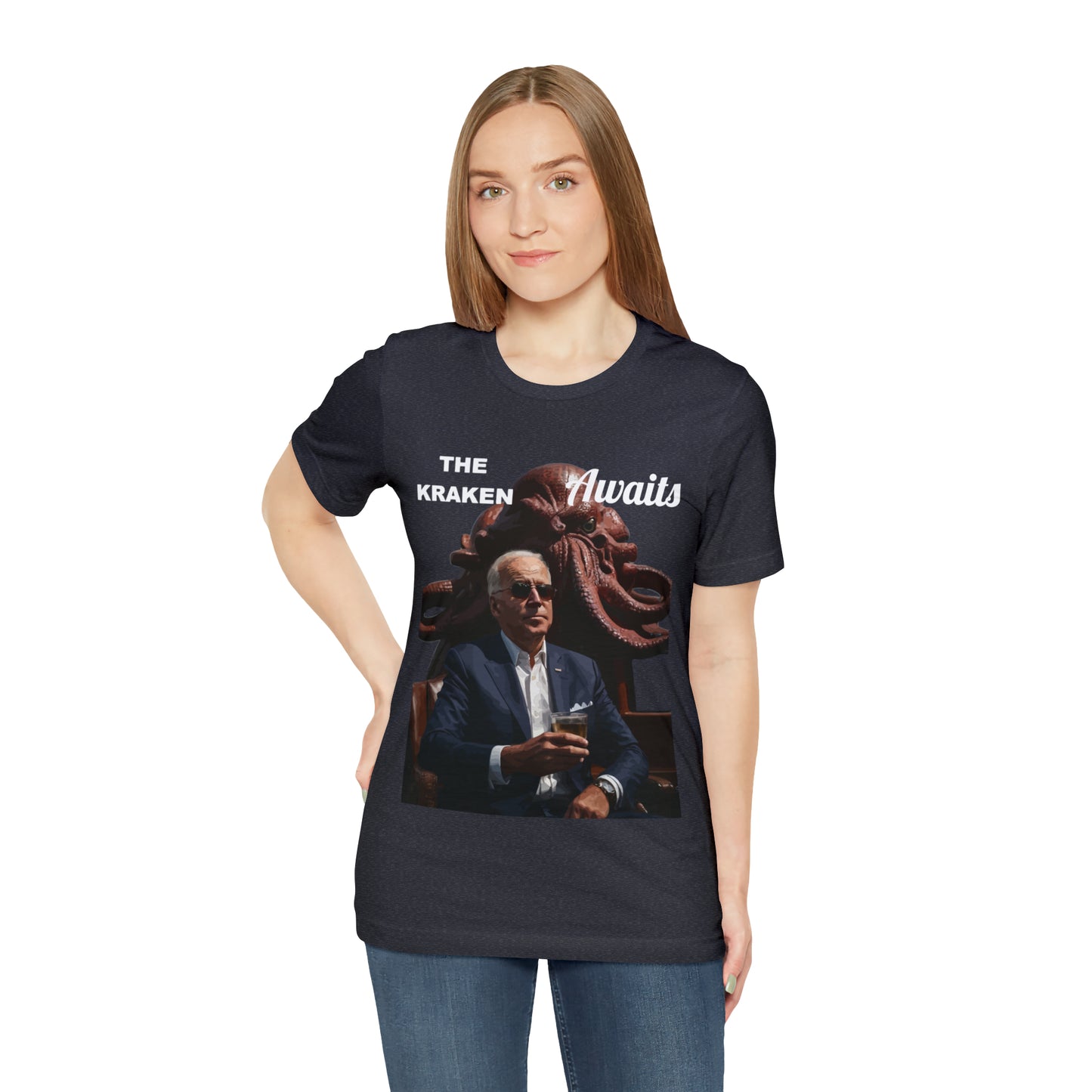 The Kraken Awaits Joe Biden tee shirt Unisex Jersey Short Sleeve Tee Powell release joe biden voter fraud trump t-shirt