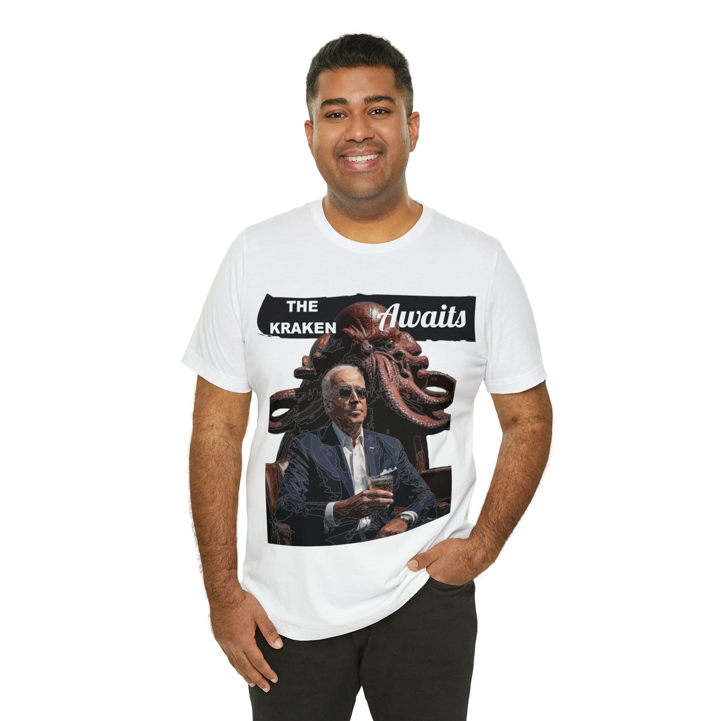 The Kraken Awaits Joe Biden tee shirt Unisex Jersey Short Sleeve Tee Powell release joe biden voter fraud trump t-shirt