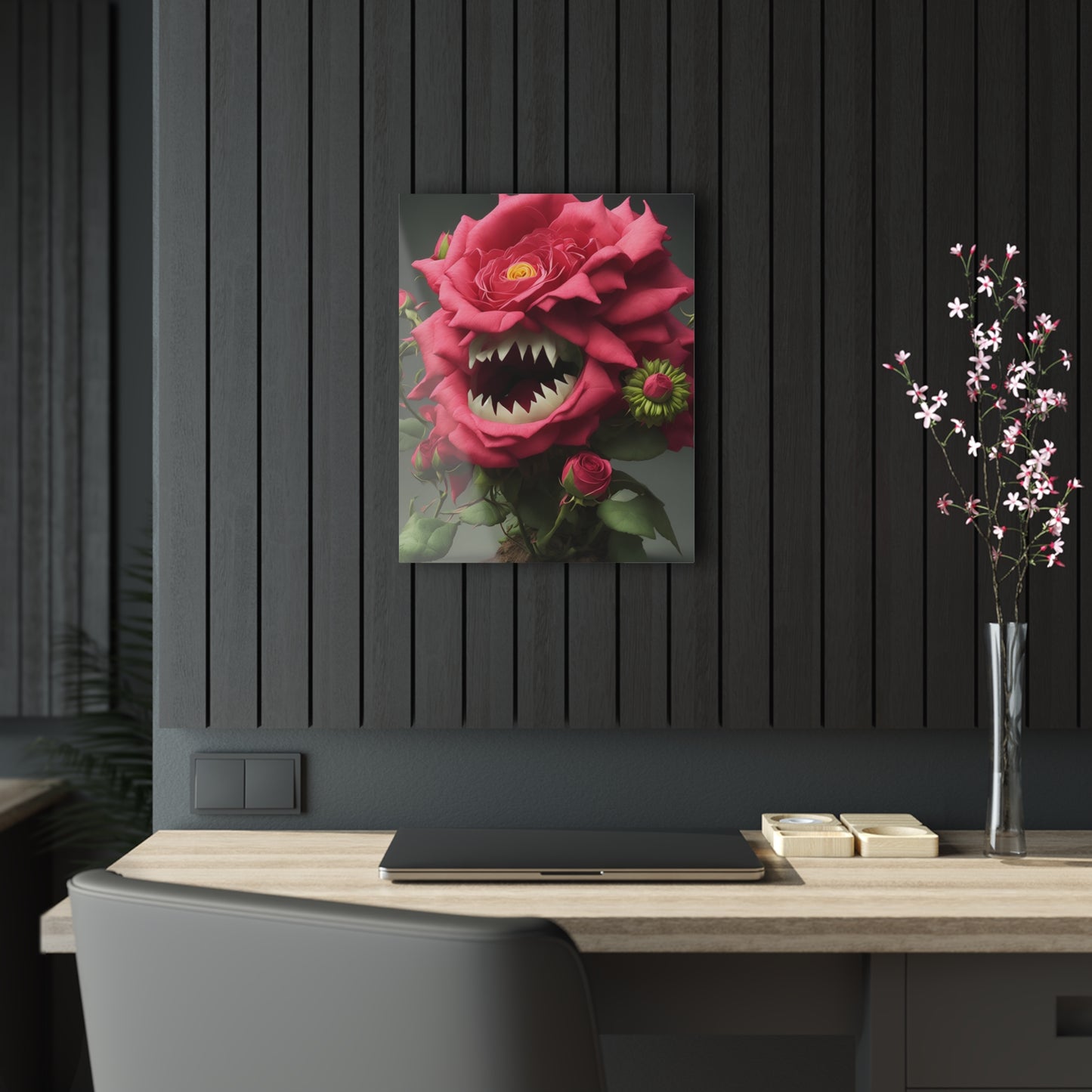 Monster Flower Art Panels for the kids room acrylic wall Art for the playroom or collectable monsters art 9/10