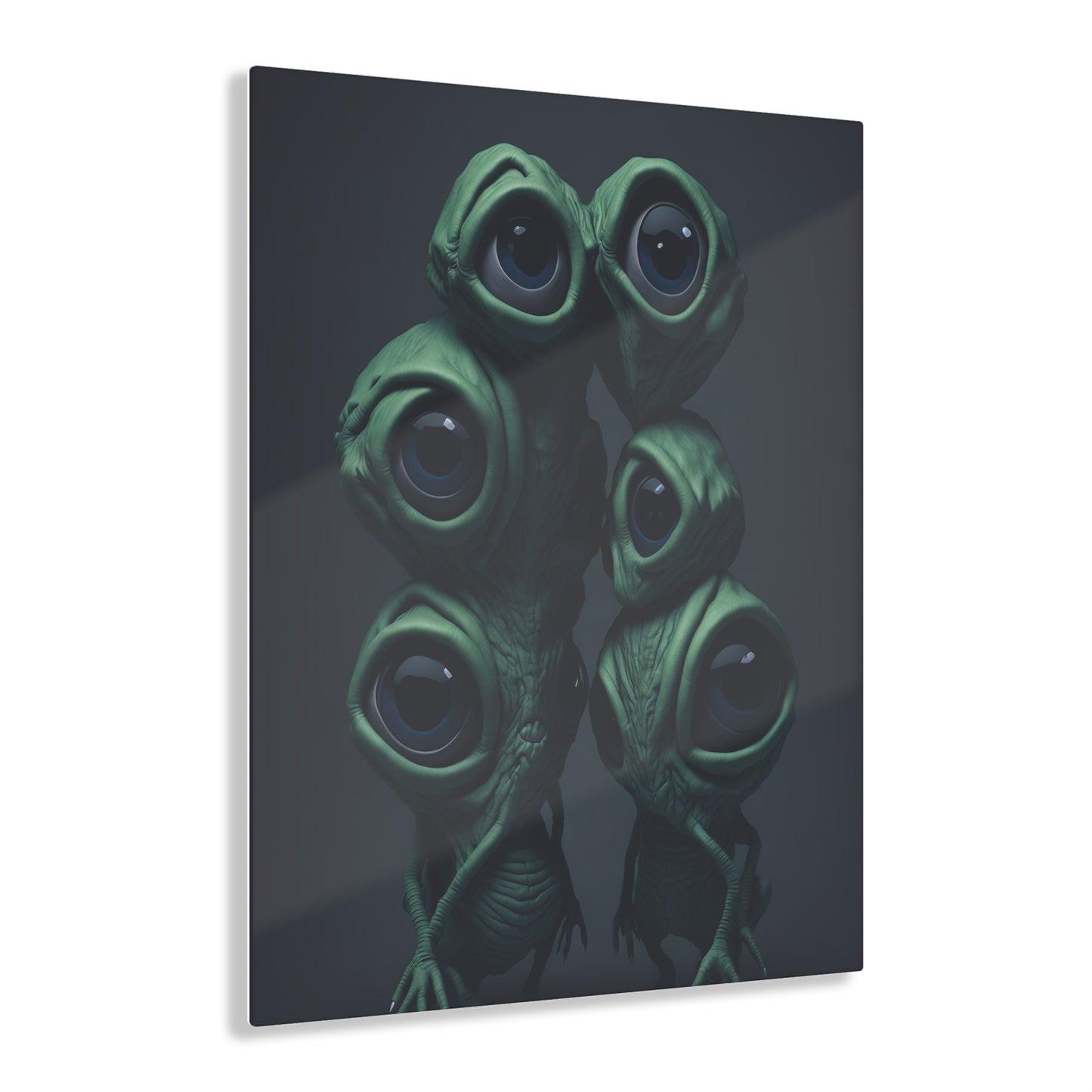 Besties in space Acrylic alien Wall Art Panels for best friends as gifts or for the kids room design v2