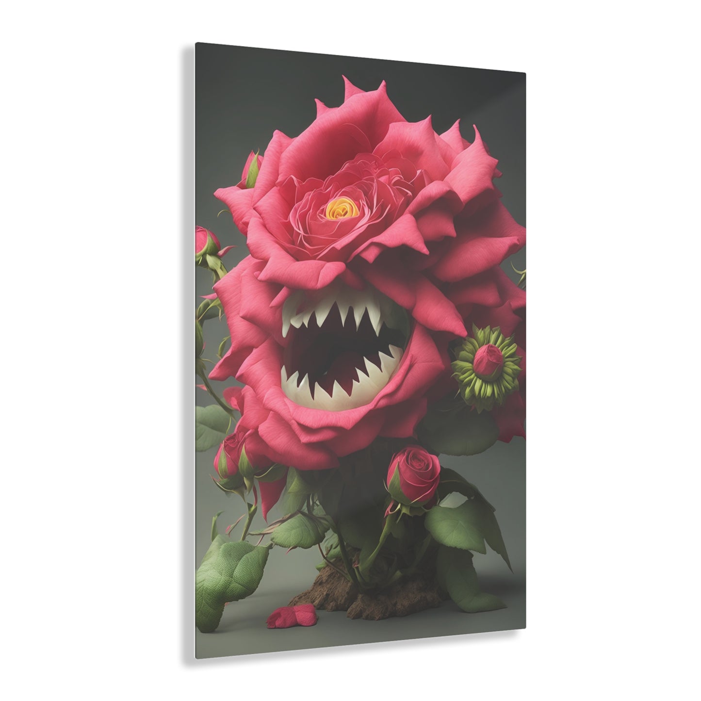 Monster Flower Art Panels for the kids room acrylic wall Art for the playroom or collectable monsters art 9/10