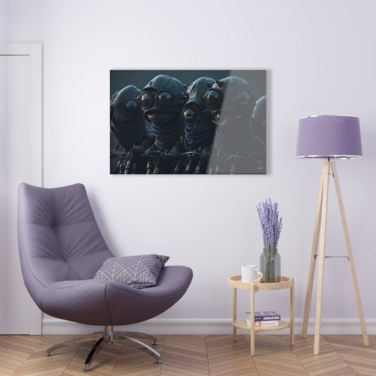 Alien Bikers Acrylic Wall Art Panels for Out of This World Decor for the gameoom bar garage or a gift v2 The Cosmic Choppers