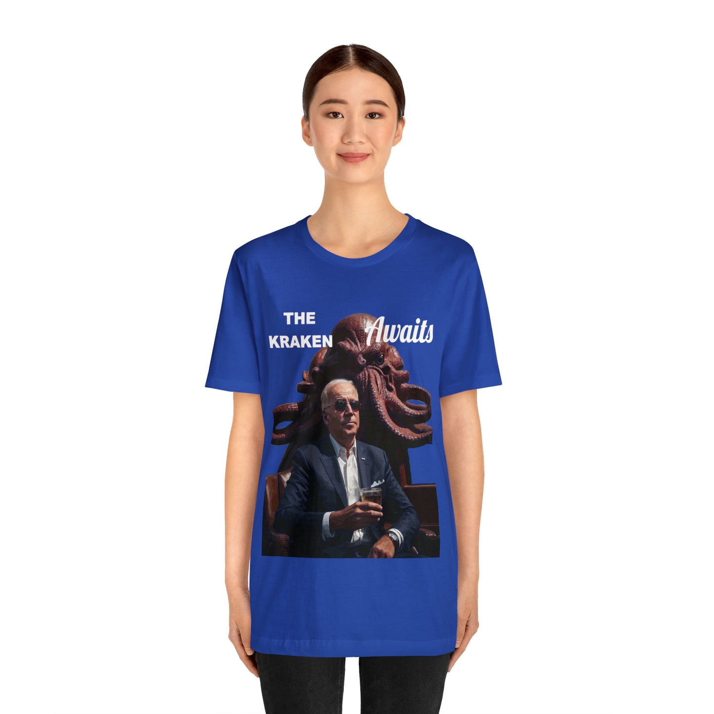 The Kraken Awaits Joe Biden tee shirt Unisex Jersey Short Sleeve Tee Powell release joe biden voter fraud trump t-shirt