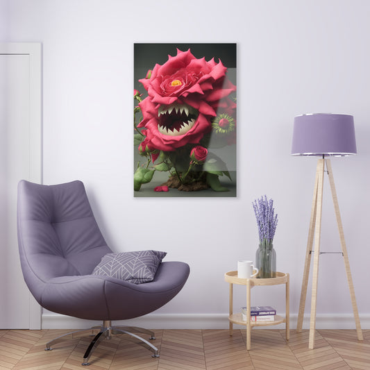 Monster Flower Art Panels for the kids room acrylic wall Art for the playroom or collectable monsters art 9/10