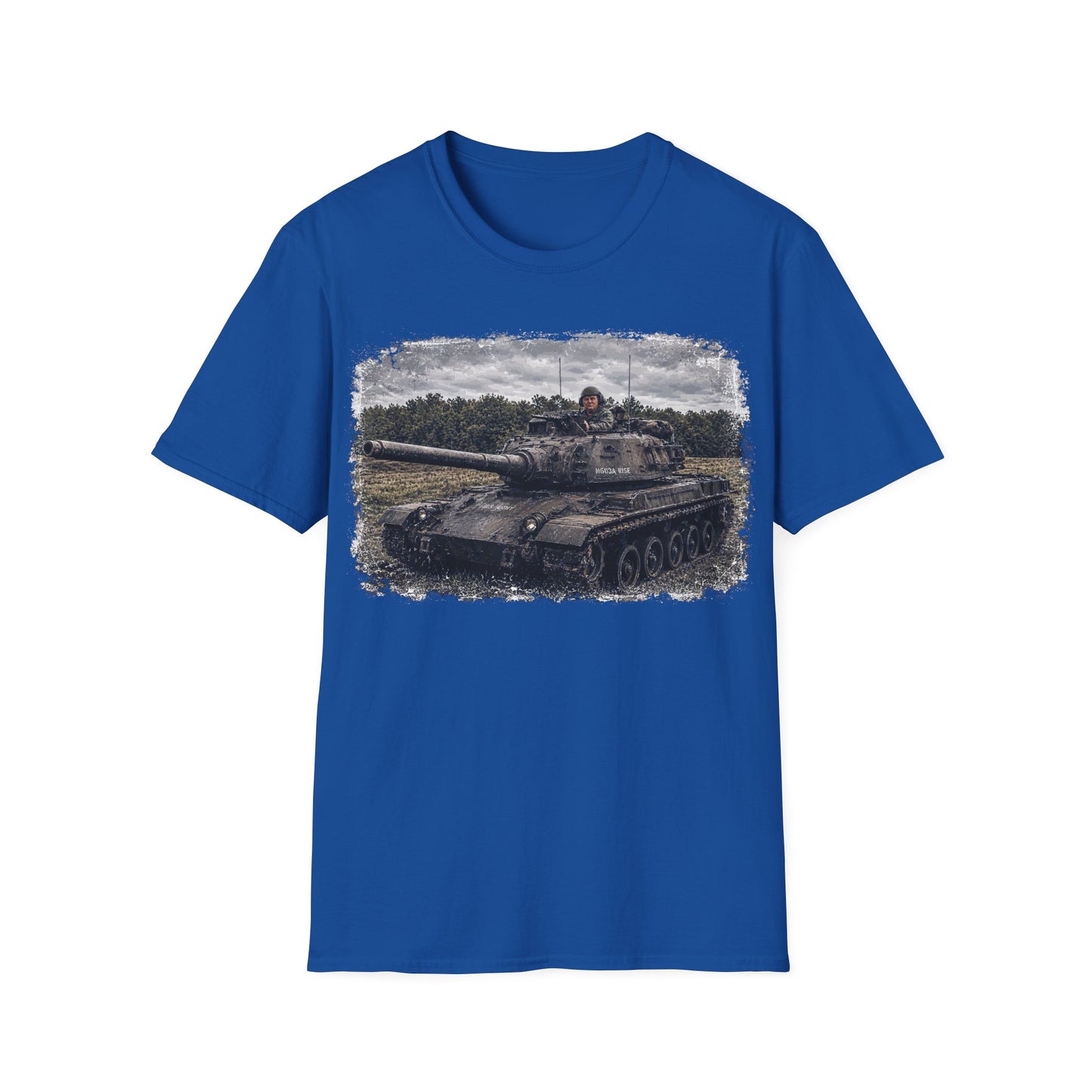 Tank Illustration T-Shirt — Vintage Battle Tank Graphic Tee for Military Enthusiasts