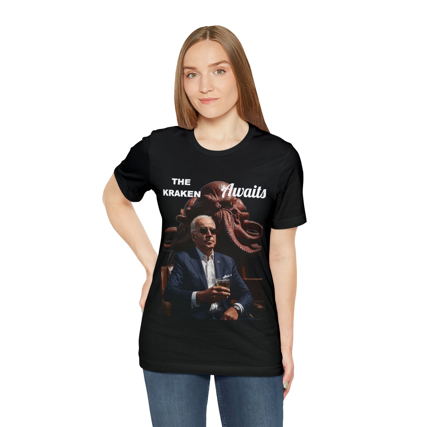 The Kraken Awaits Joe Biden tee shirt Unisex Jersey Short Sleeve Tee Powell release joe biden voter fraud trump t-shirt