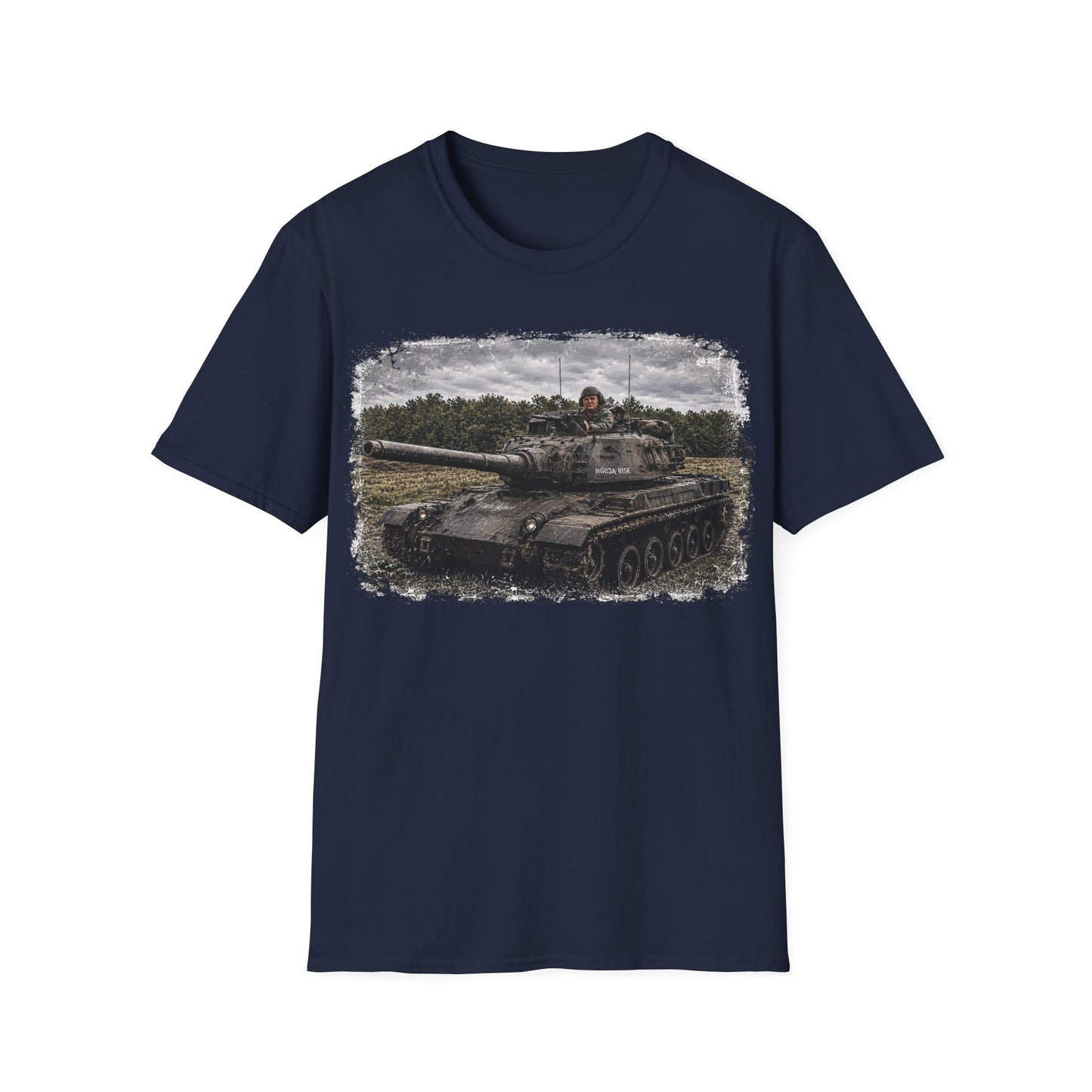 Tank Illustration T-Shirt — Vintage Battle Tank Graphic Tee for Military Enthusiasts