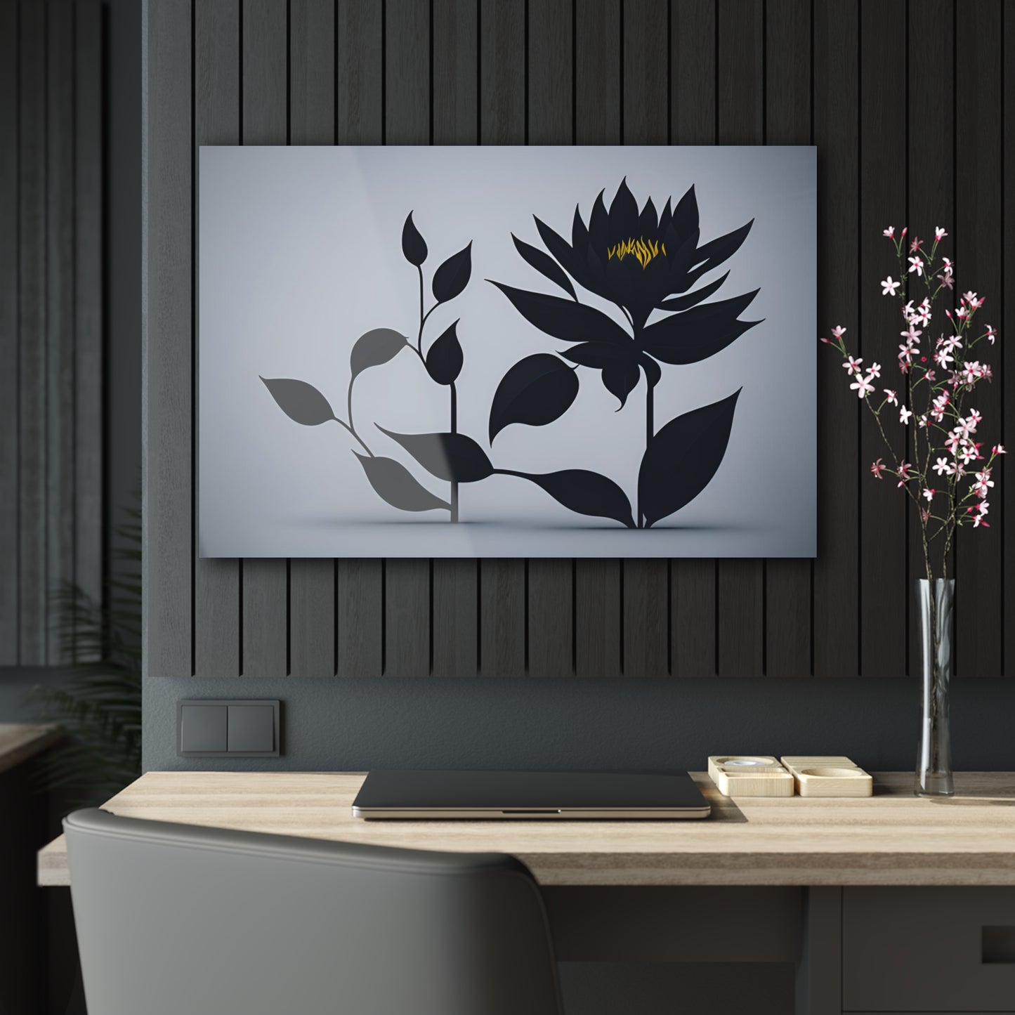 Dark Flower Acrylic Wall art Collection of Wall Art Panels portraying dark flowers with a gothic theme for those dark art lovers 2/6