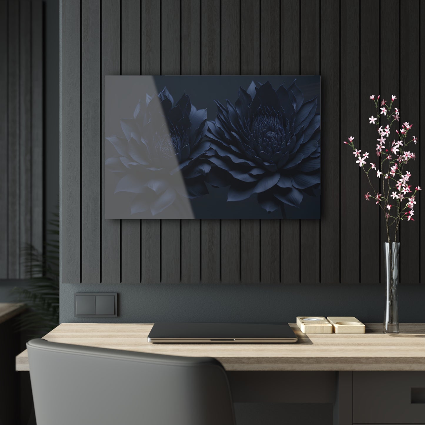 Darkest Flower Acrylic Wall art Collection of Wall Art Panels portraying dark flowers with a gothic theme for those dark art lovers 4/6