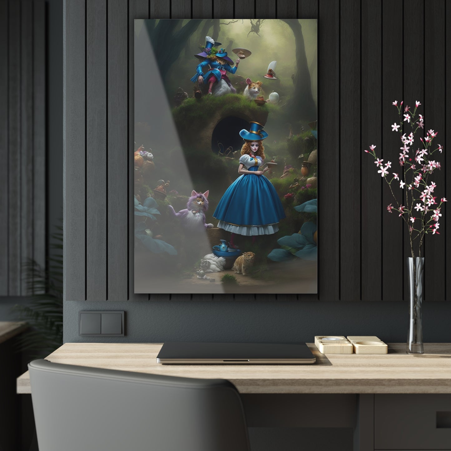 Alice in Wonderland Acrylic Wall Art Panels for the nursery or kids room home decor playroom art toyroom kids bathroom classroom fun art 6/8