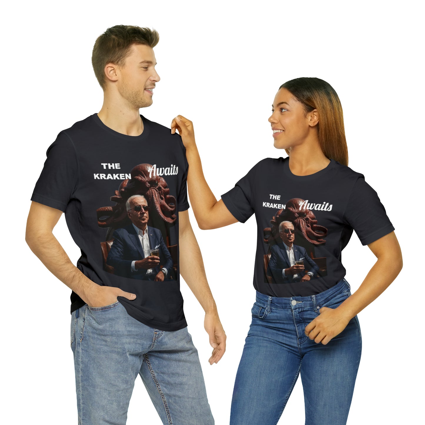 The Kraken Awaits Joe Biden tee shirt Unisex Jersey Short Sleeve Tee Powell release joe biden voter fraud trump t-shirt