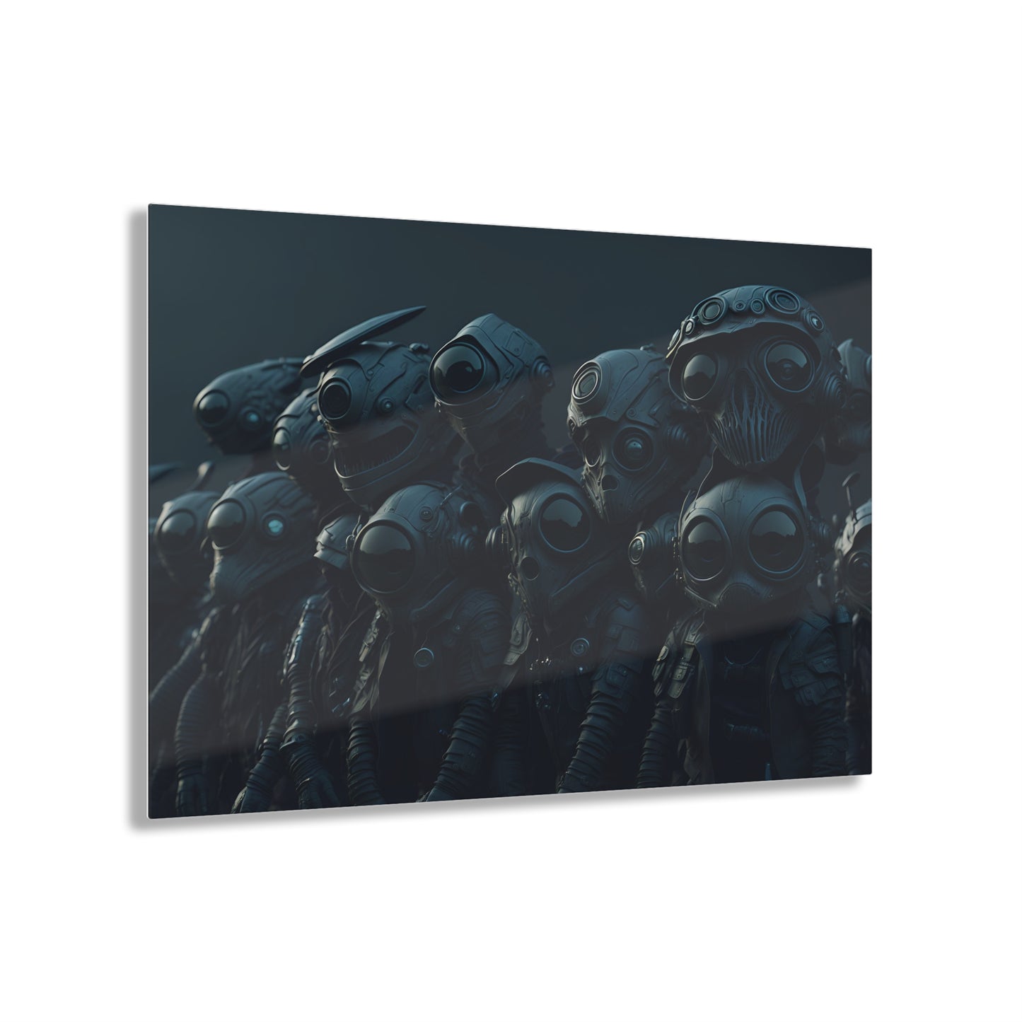 Alien Bikers Acrylic Wall Art Panels for Out of This World Decor for the gameoom bar garage or a gift v5 The Interstellar Rebels