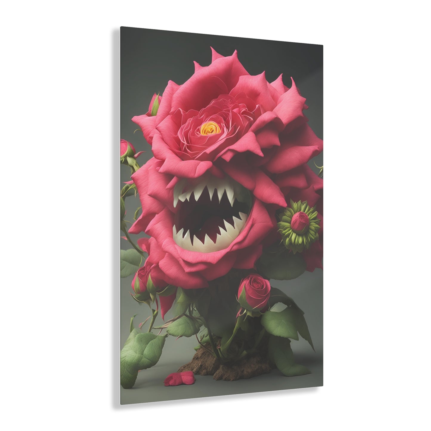 Monster Flower Art Panels for the kids room acrylic wall Art for the playroom or collectable monsters art 9/10