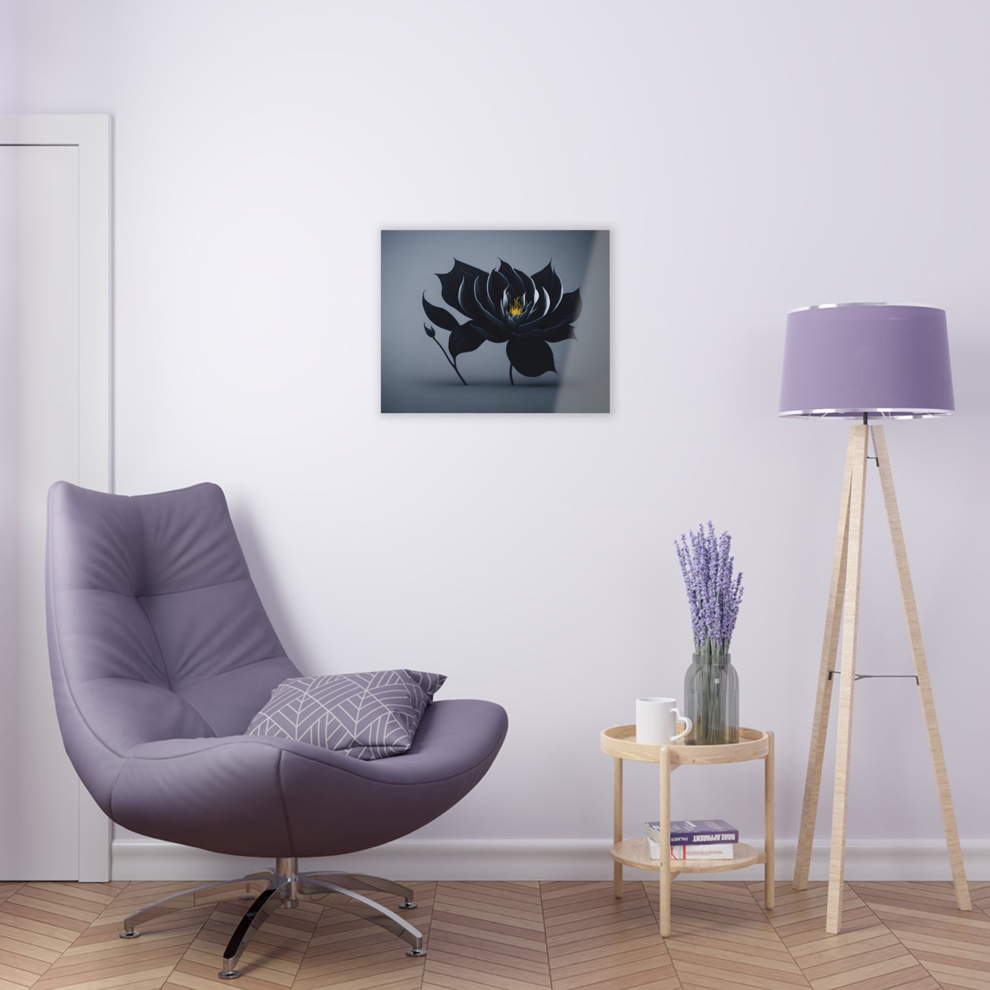 Dark Flower Acrylic Wall art Collection of Wall Art Panels portraying dark flowers with a gothic theme for those dark art lovers 4/6