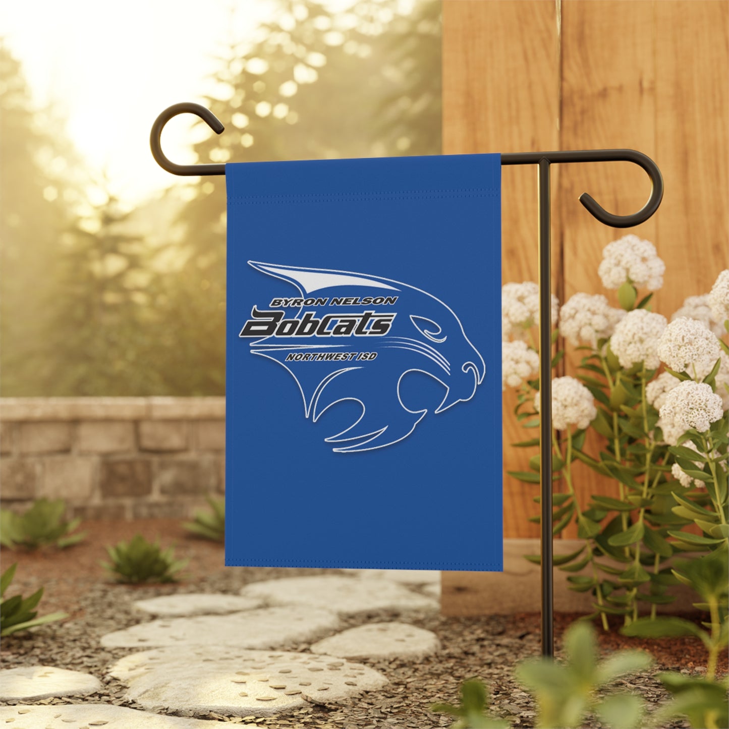 Byron Nelson Bobcats NWISD Flag or Banner two options to show your Keller Charger team spirit available in 2 sizes.