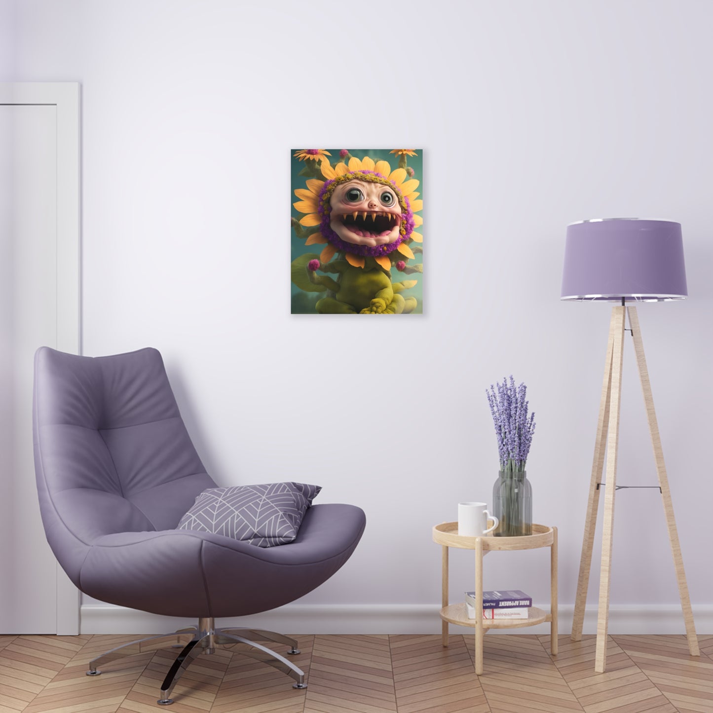 Monster Flower Art Panels for the kids room acrylic wall Art for the playroom or collectable monsters art 6/10