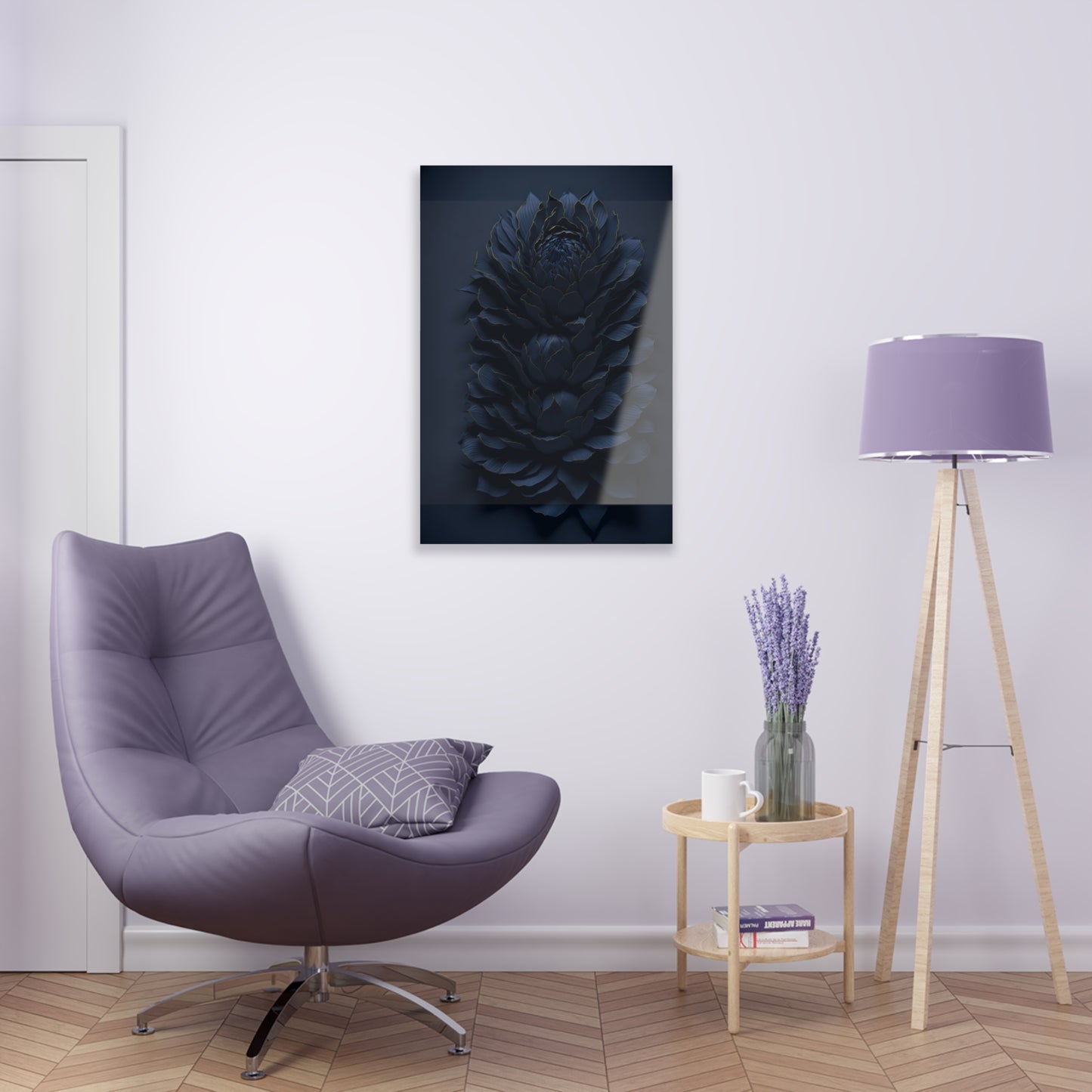 Darkest Flower Acrylic Wall art Collection of Wall Art Panels portraying dark flowers with a gothic theme for those dark art lovers 4/6