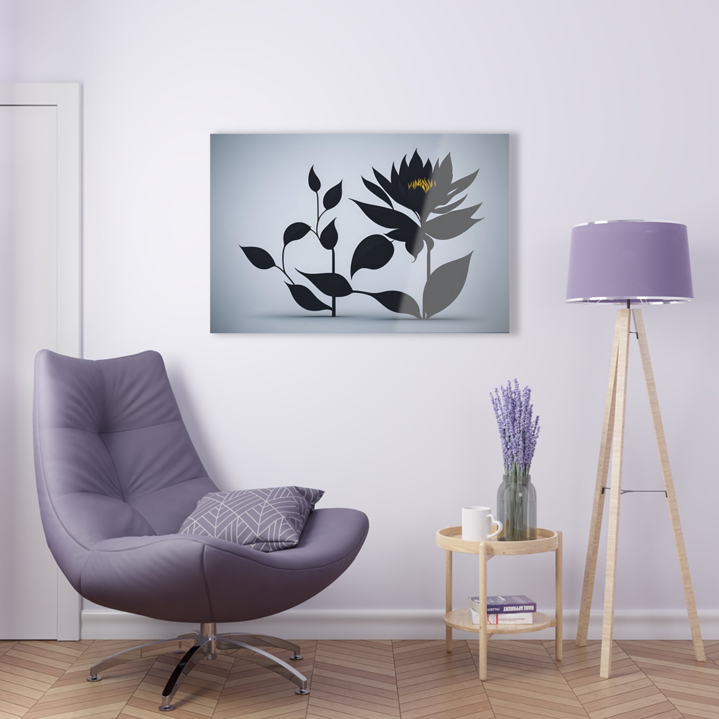 Dark Flower Acrylic Wall art Collection of Wall Art Panels portraying dark flowers with a gothic theme for those dark art lovers 2/6