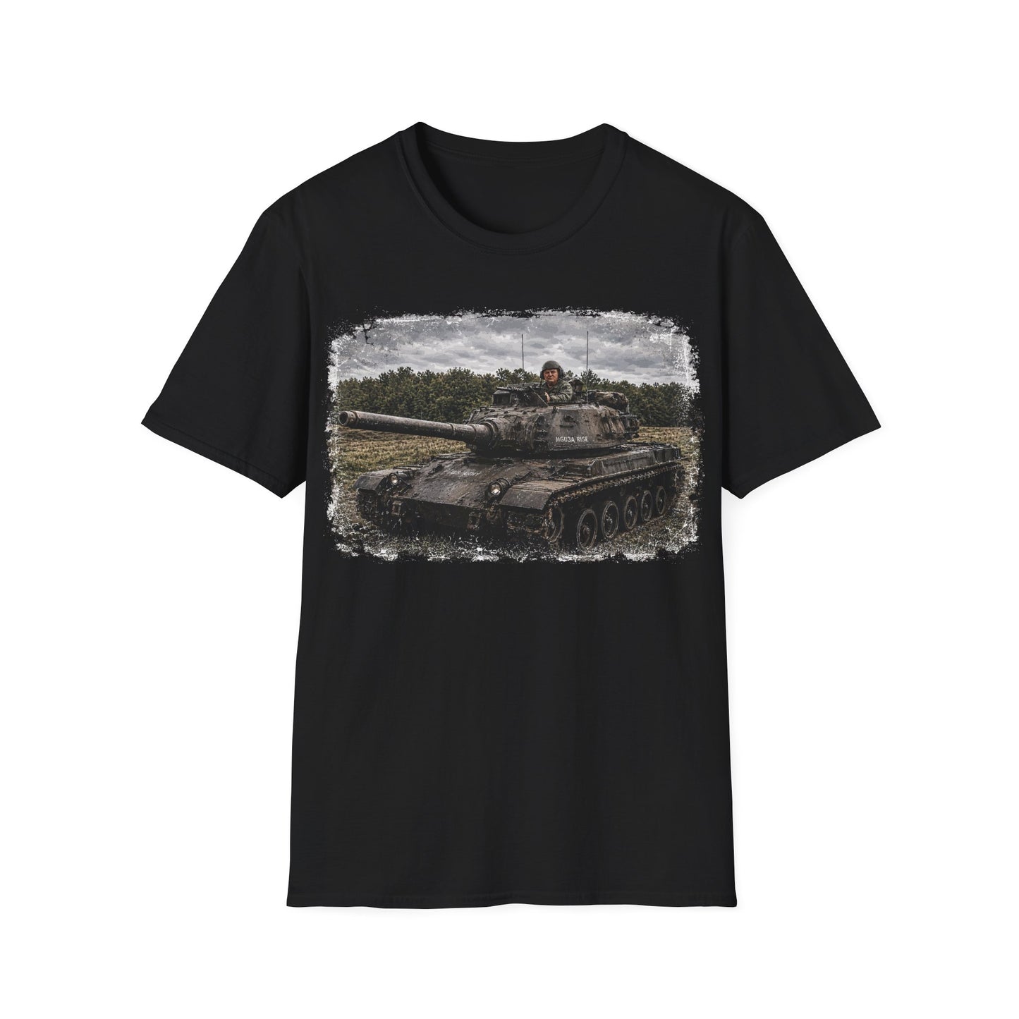 Tank Illustration T-Shirt — Vintage Battle Tank Graphic Tee for Military Enthusiasts