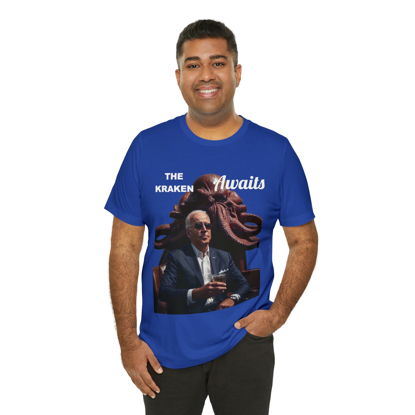 The Kraken Awaits Joe Biden tee shirt Unisex Jersey Short Sleeve Tee Powell release joe biden voter fraud trump t-shirt