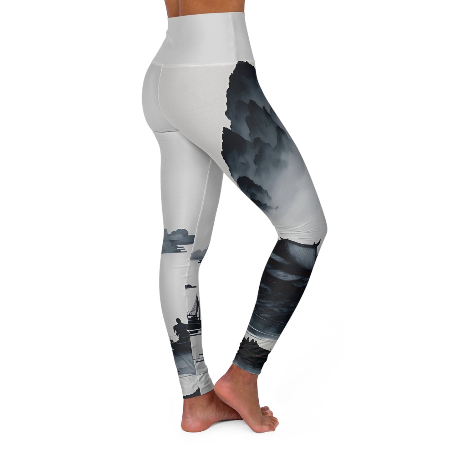 Chinese ink yoga pants with High Waisted Yoga Leggings and workout pants for working out in style