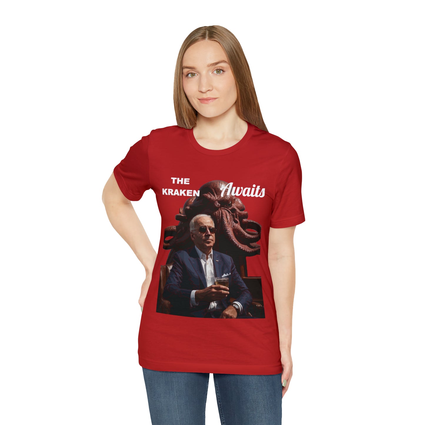 The Kraken Awaits Joe Biden tee shirt Unisex Jersey Short Sleeve Tee Powell release joe biden voter fraud trump t-shirt