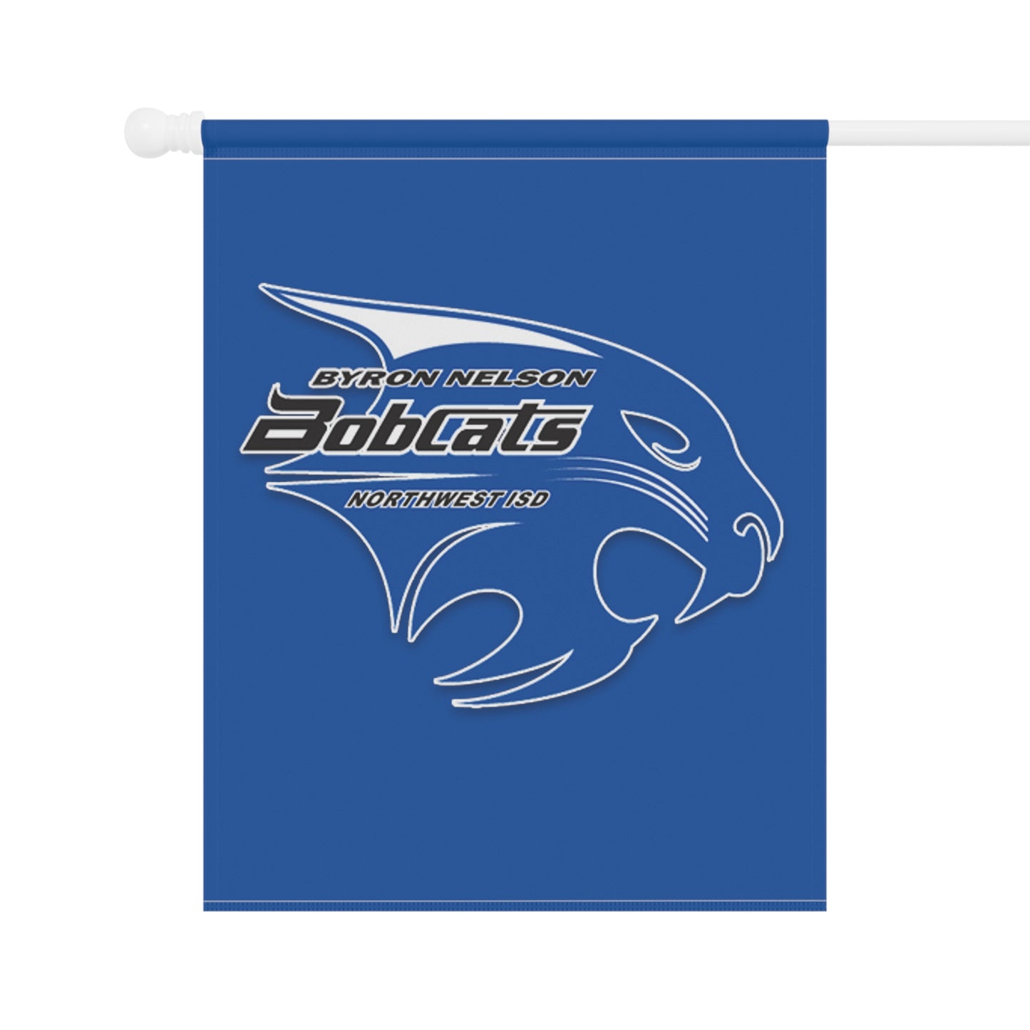 Byron Nelson Bobcats NWISD Flag or Banner two options to show your Keller Charger team spirit available in 2 sizes.