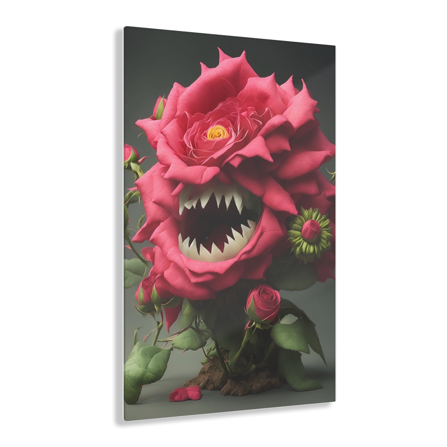 Monster Flower Art Panels for the kids room acrylic wall Art for the playroom or collectable monsters art 9/10