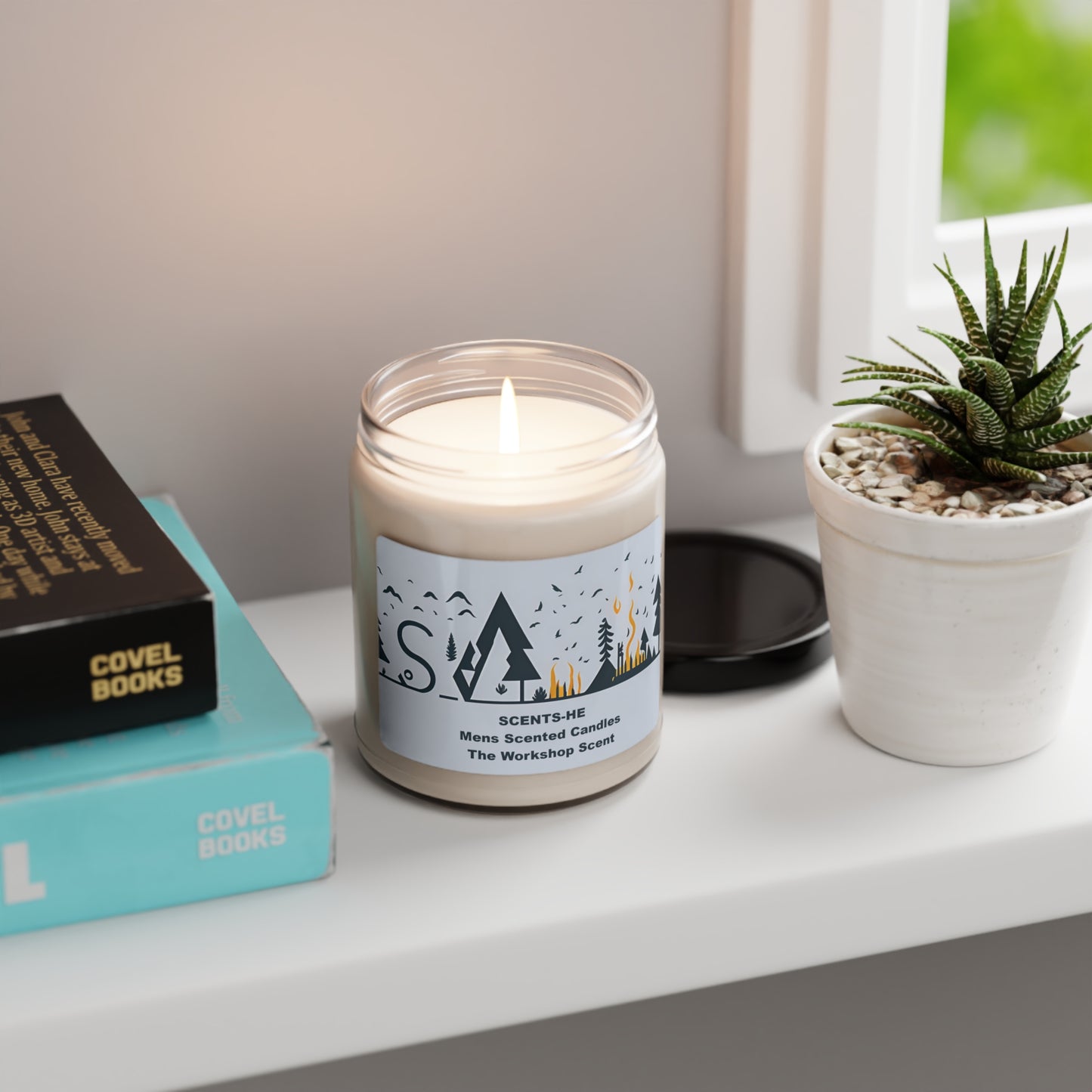 SCENTS-HE Sweaty Workshop Scented Candle of soy 9oz Discover the bold and humorous scents of Scents-He candles