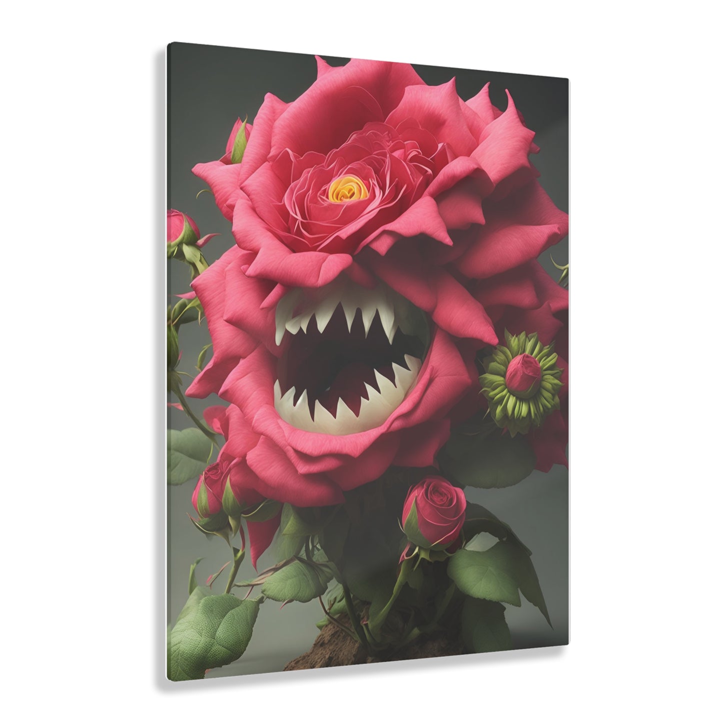 Monster Flower Art Panels for the kids room acrylic wall Art for the playroom or collectable monsters art 9/10