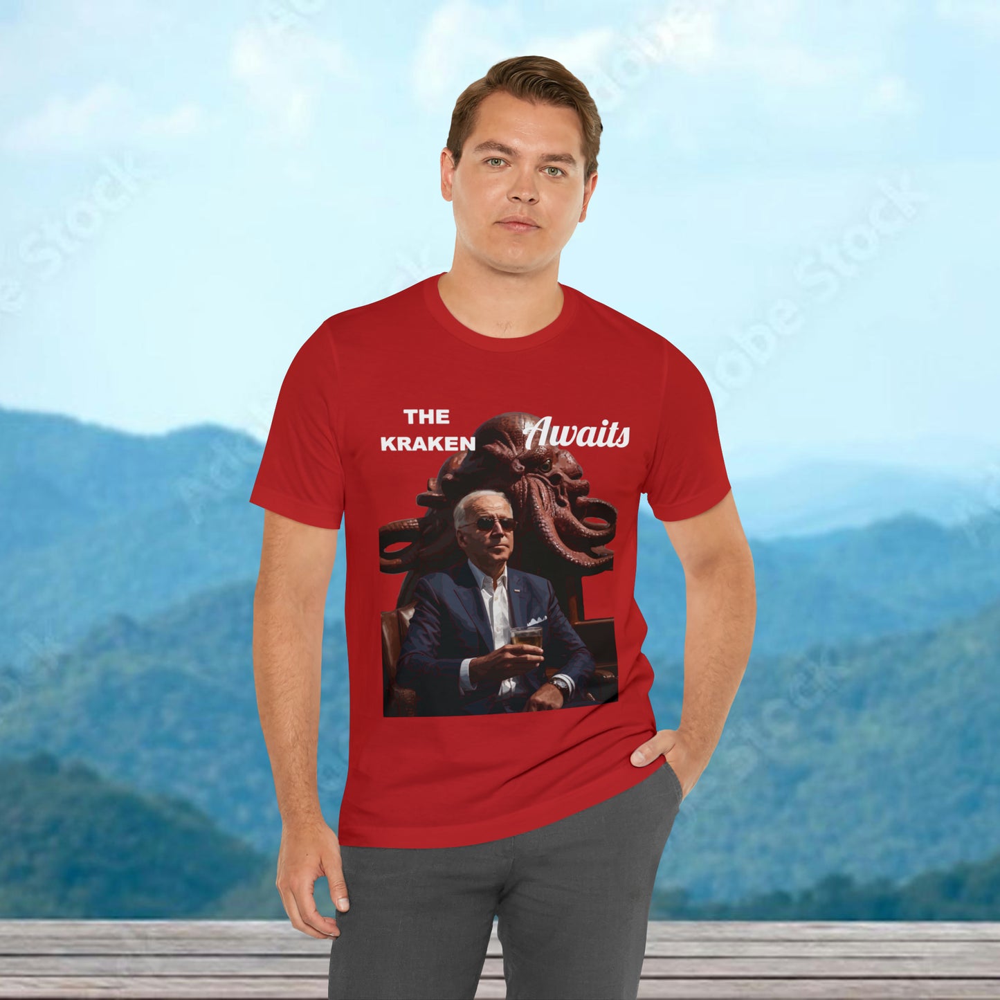 The Kraken Awaits Joe Biden tee shirt Unisex Jersey Short Sleeve Tee Powell release joe biden voter fraud trump t-shirt