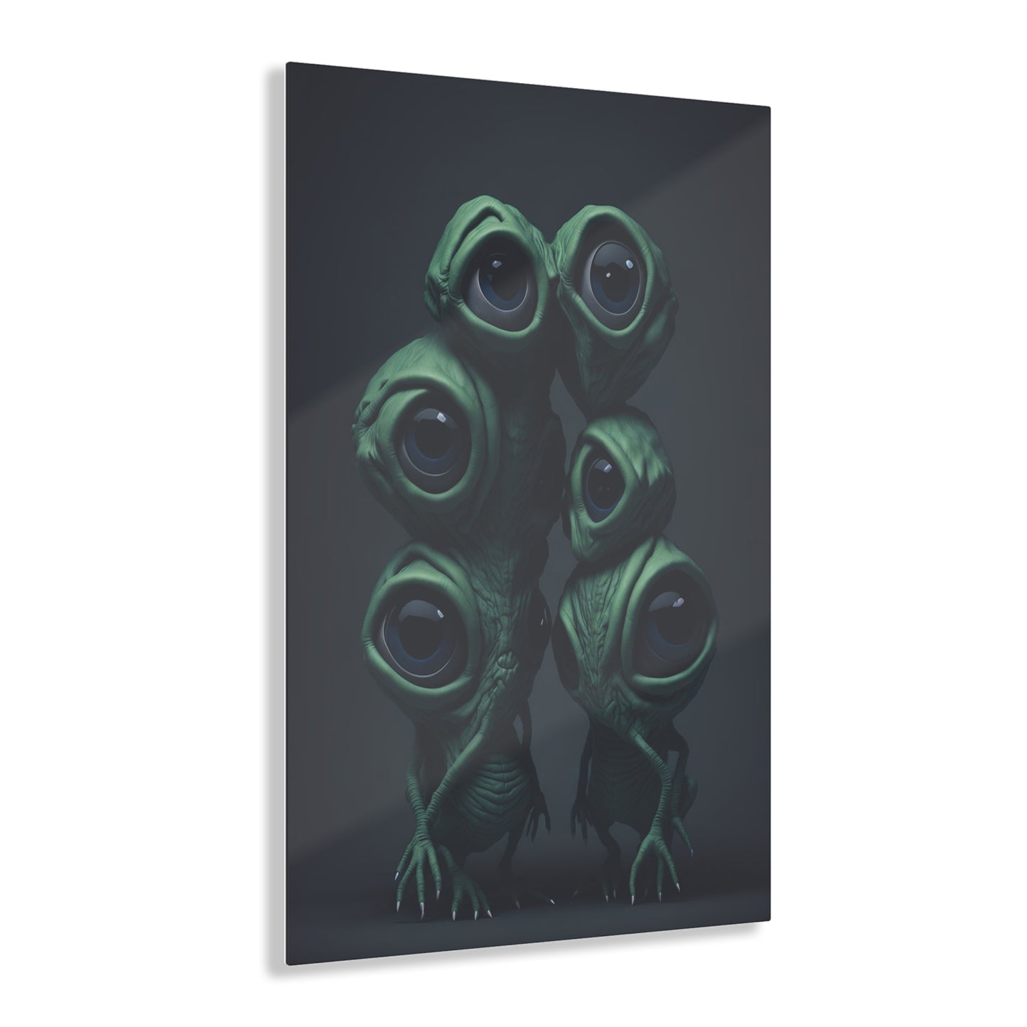 Besties in space Acrylic alien Wall Art Panels for best friends as gifts or for the kids room design v2