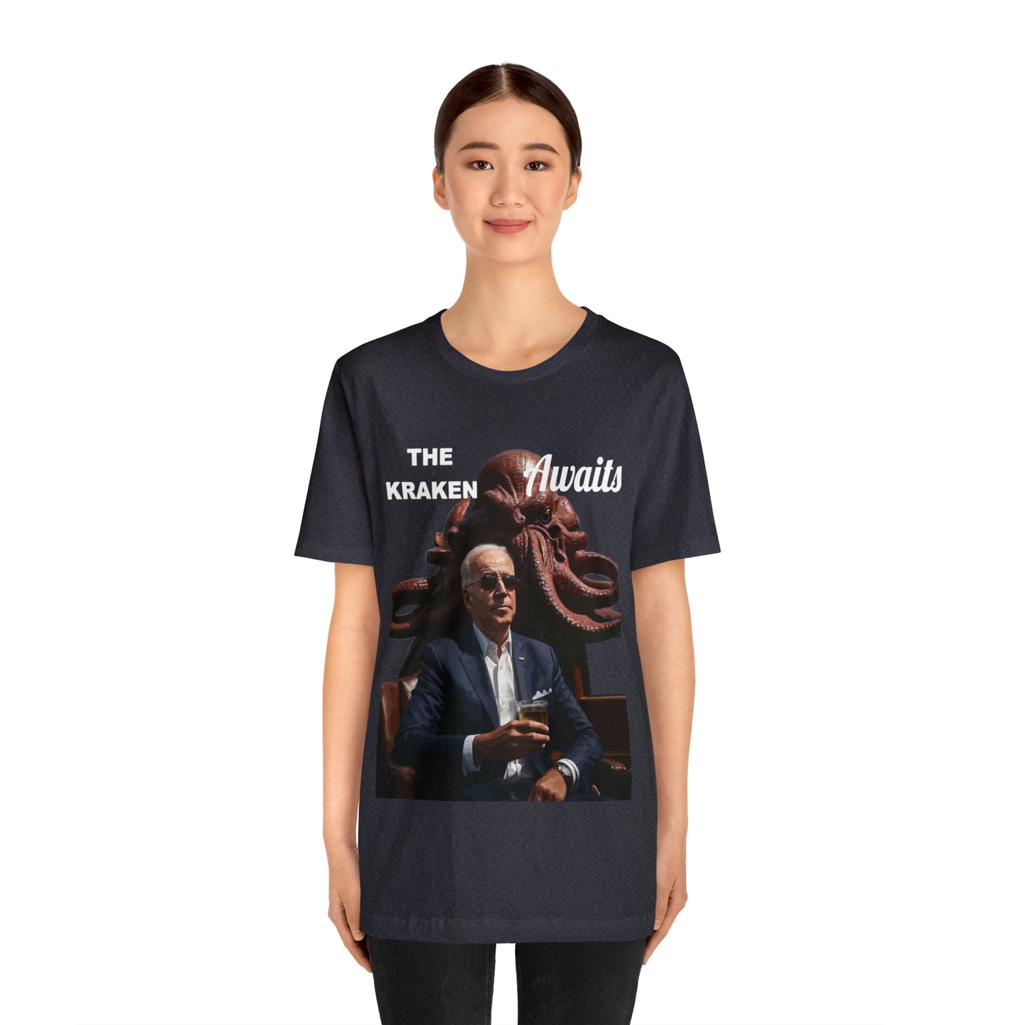 The Kraken Awaits Joe Biden tee shirt Unisex Jersey Short Sleeve Tee Powell release joe biden voter fraud trump t-shirt