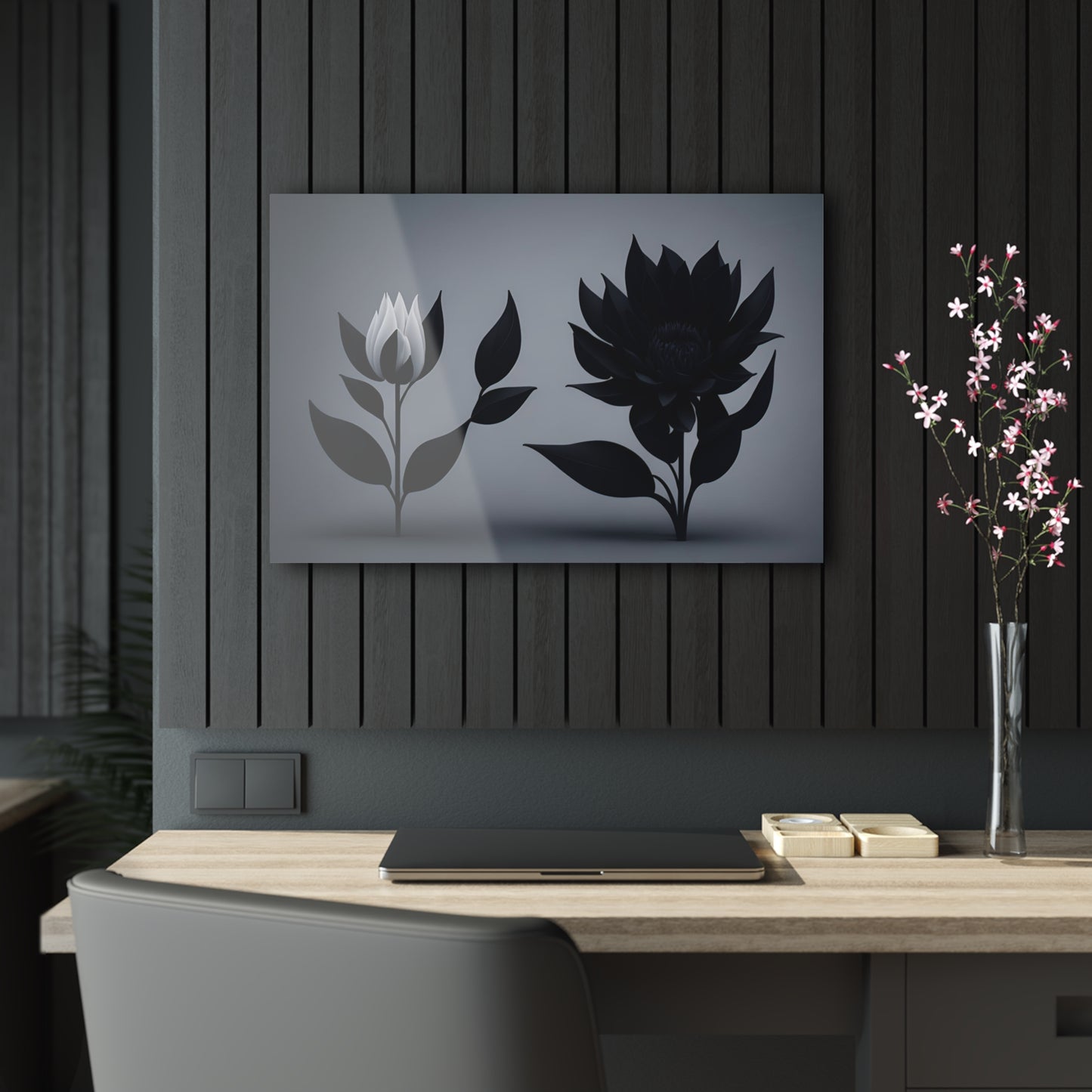 Dark Flower Acrylic Wall art Collection of Wall Art Panels portraying dark flowers with a gothic theme for those dark art lovers 6/6