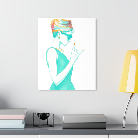Chic Acrylic Wall Art Print, Modern Home Decor, French Cleat Hanging, Feminine Decor, Gift for Her, Fashion Illustration
