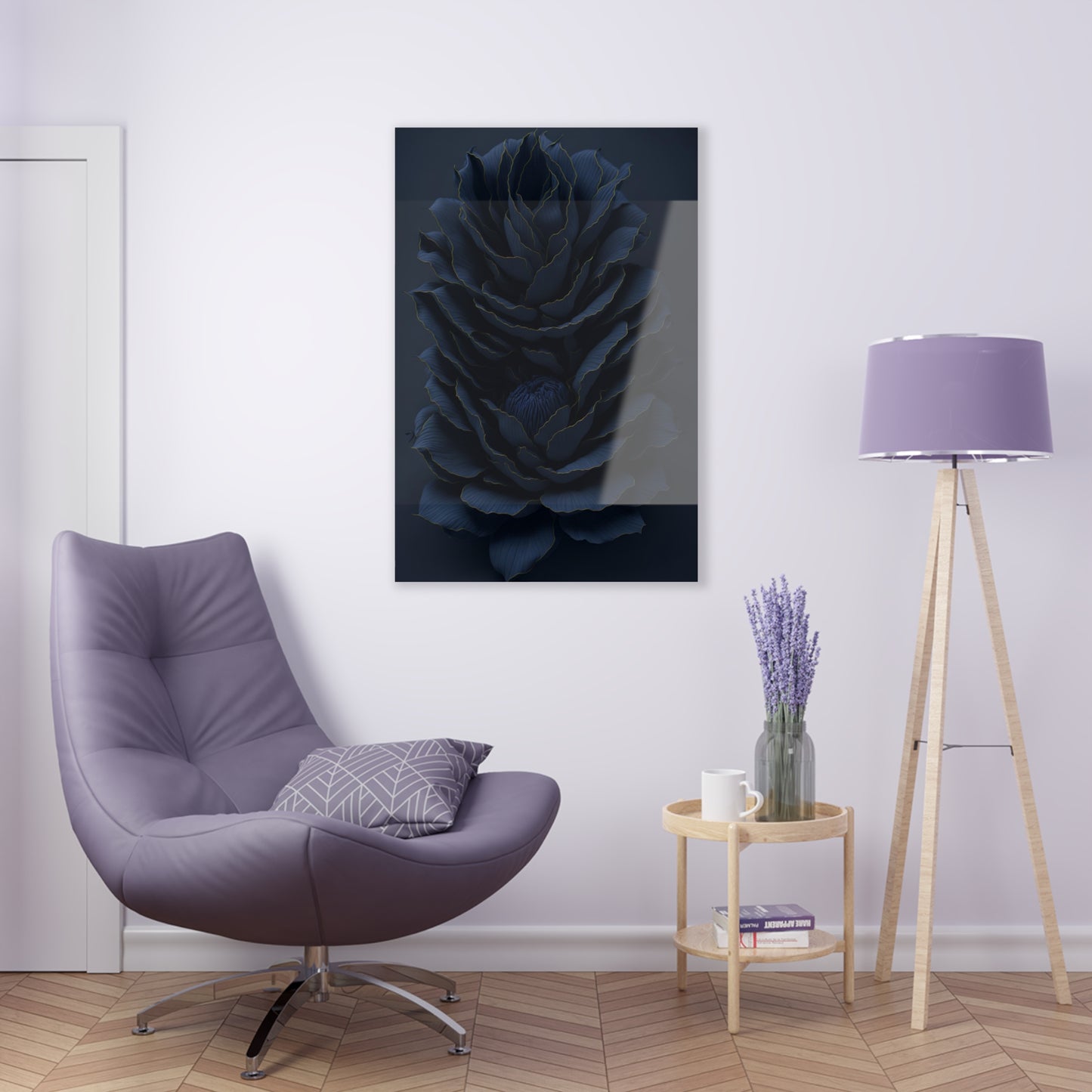 Darkest Flower Acrylic Wall art Collection of Wall Art Panels portraying dark flowers with a gothic theme for those dark art lovers 6/6